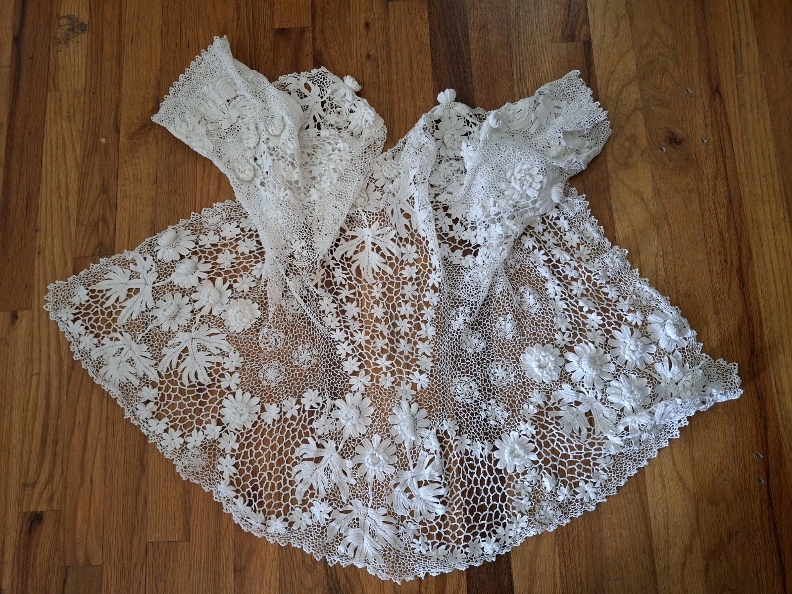 Vintage Edwardian EXQUISITE Irish Crochet Fancy Day Jacket