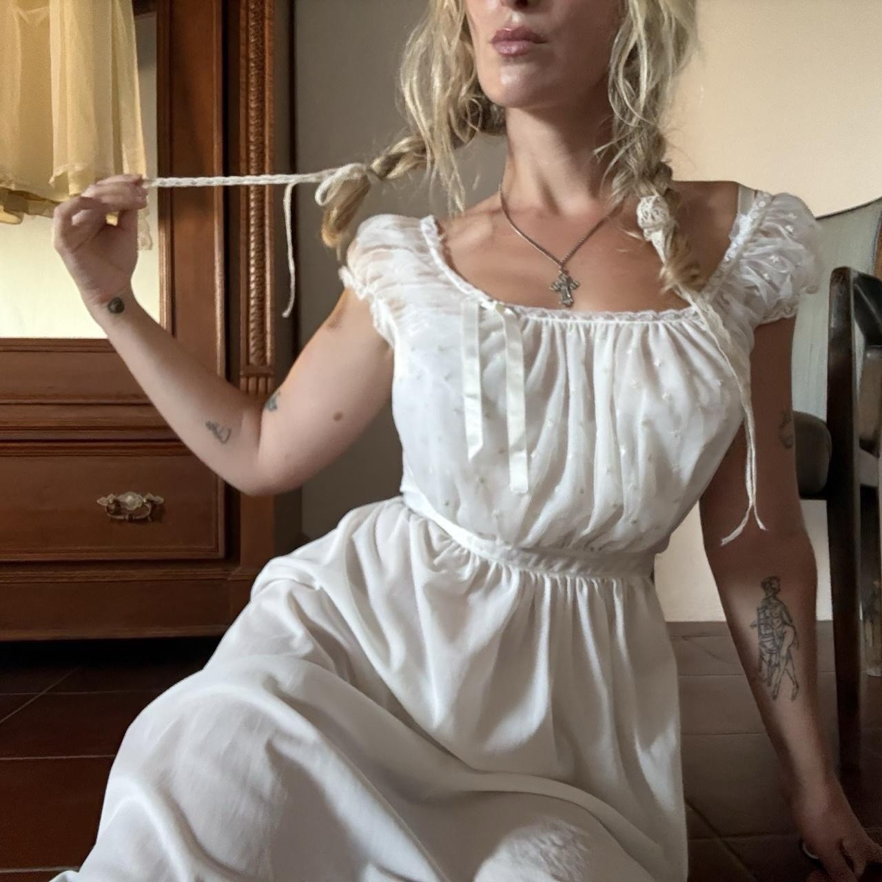50’s Flower Ghost Nightgown