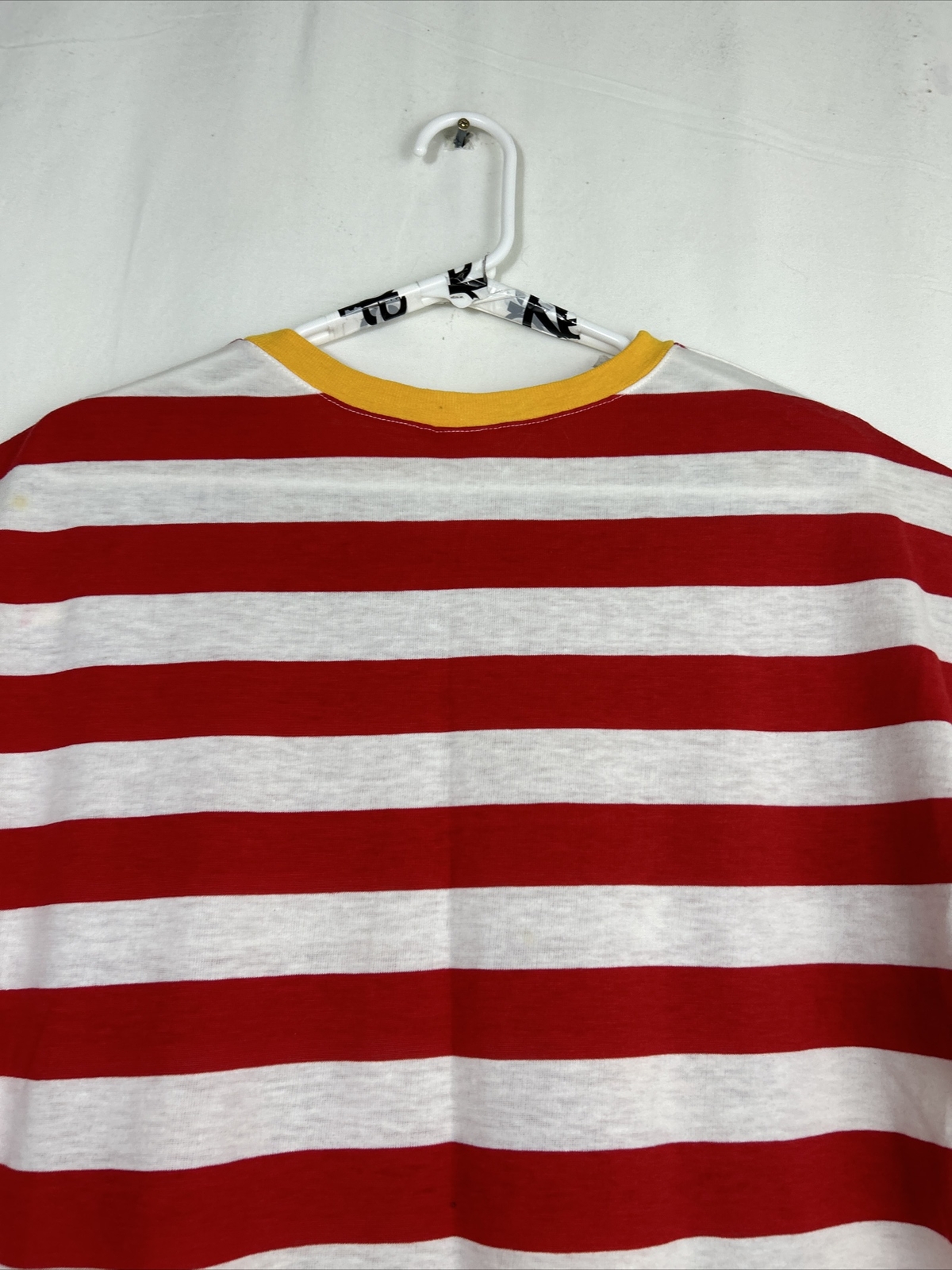 Vtg Gee Gee&rsquo;s by Milaca Mills Red White Striped University Club Sleep Shirt OS