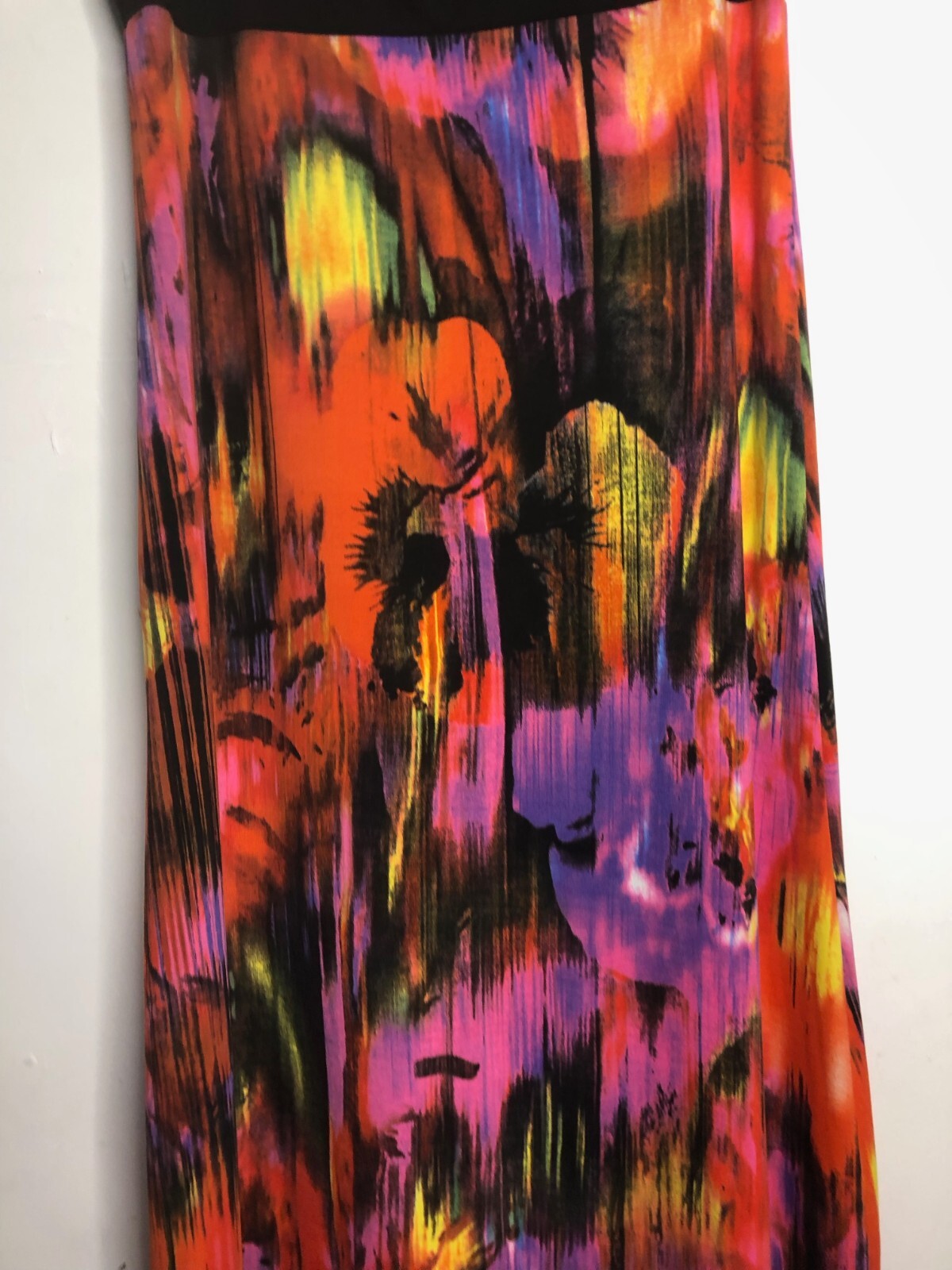 Vintage 1980s Special Occasions Evening Dress Sz 14 Bold Psychedelic Party Hippy