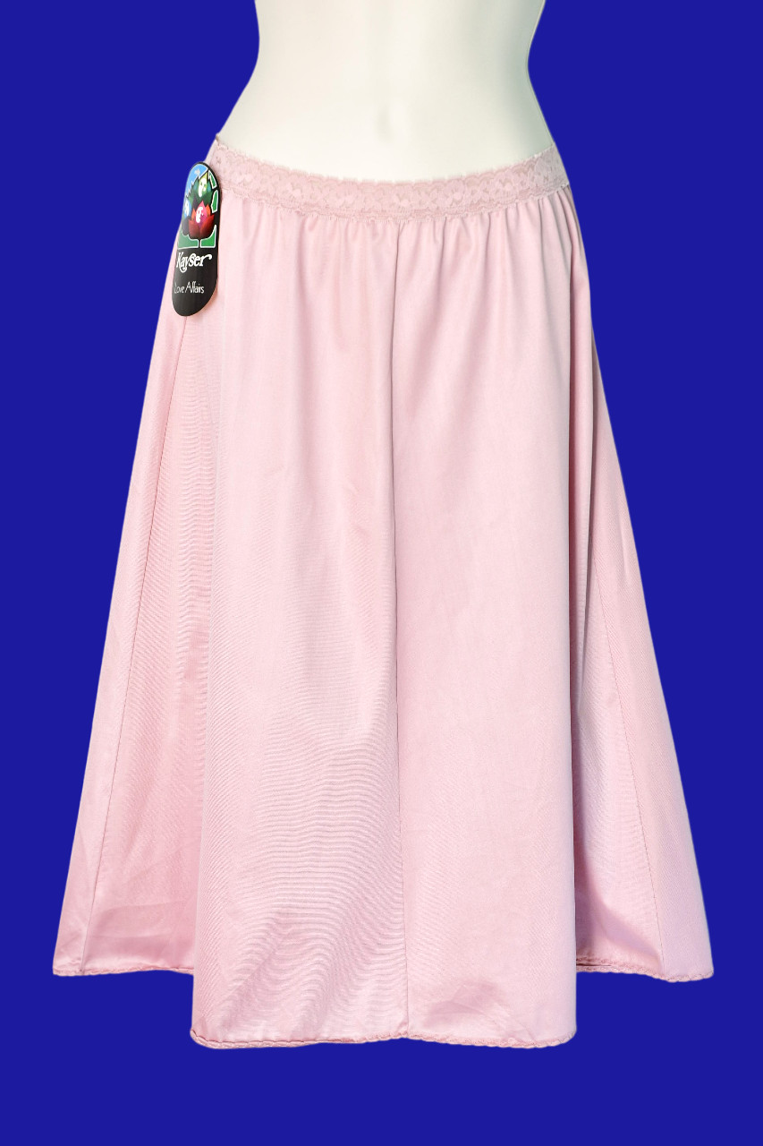 💮Vintage KAYSER Half SLIP Medium Tall Nylon Rose Color Lingerie Canada NEW