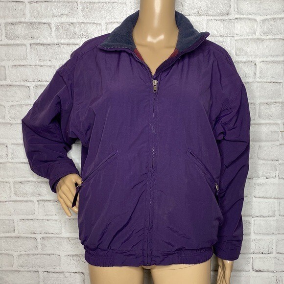 Patagonia vintage purple fleece lined bomber jacket xs