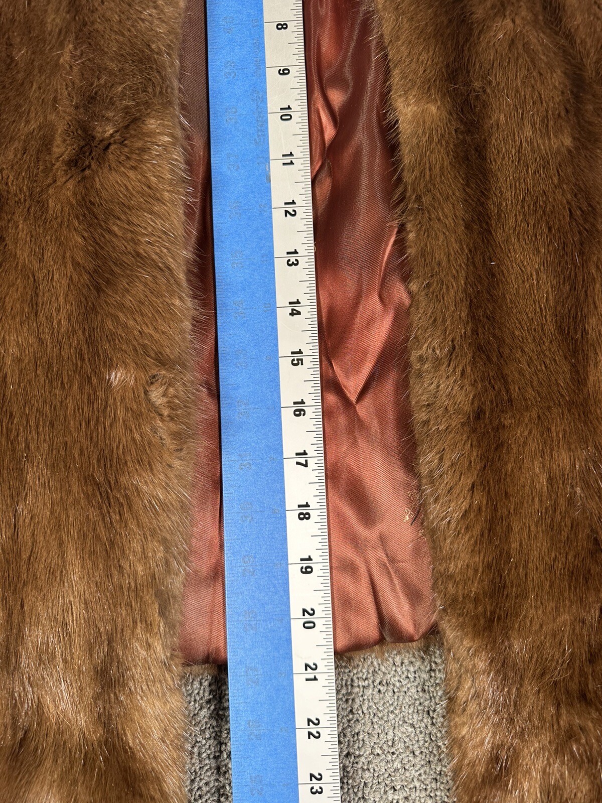 Woldenbergs Of Madison WI Fine Mink Fur Stole Wrap Shawl Sz Med/Lg Handmade VTG