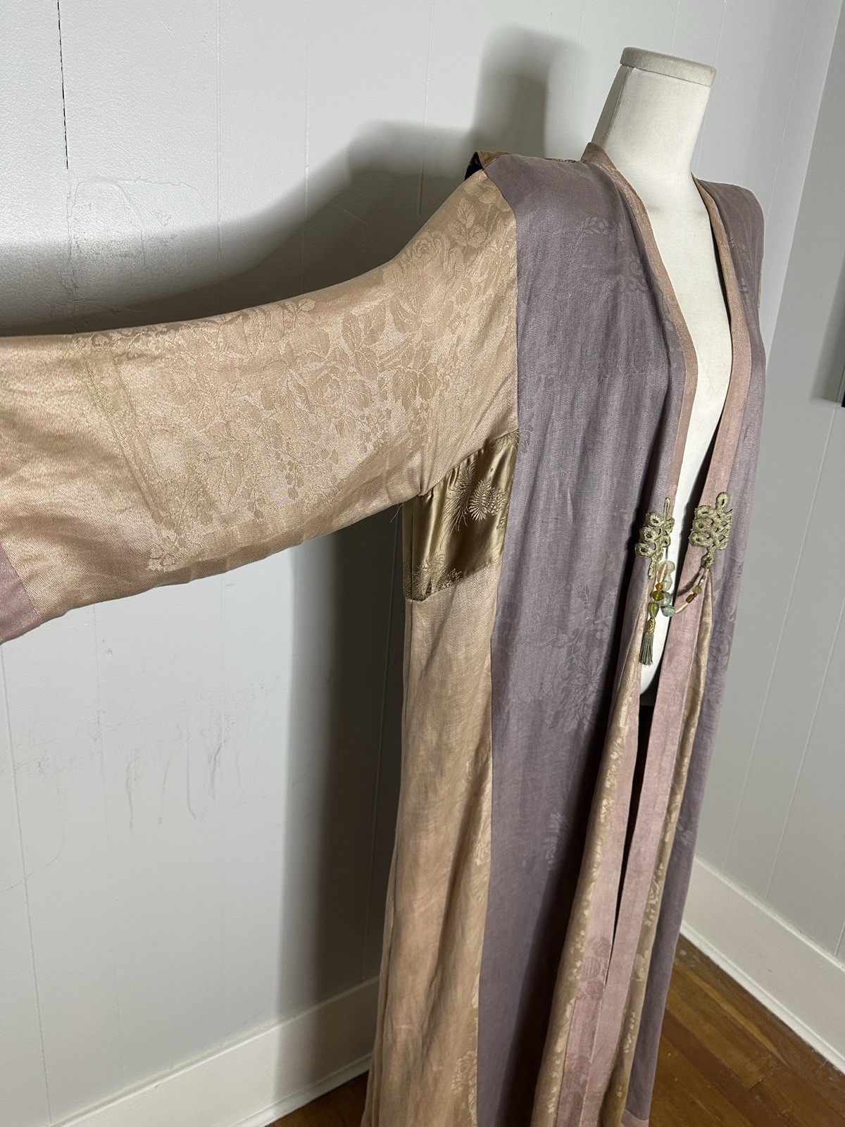 Vintage Antique Material 80s Made Romantic Art To Wear Duster