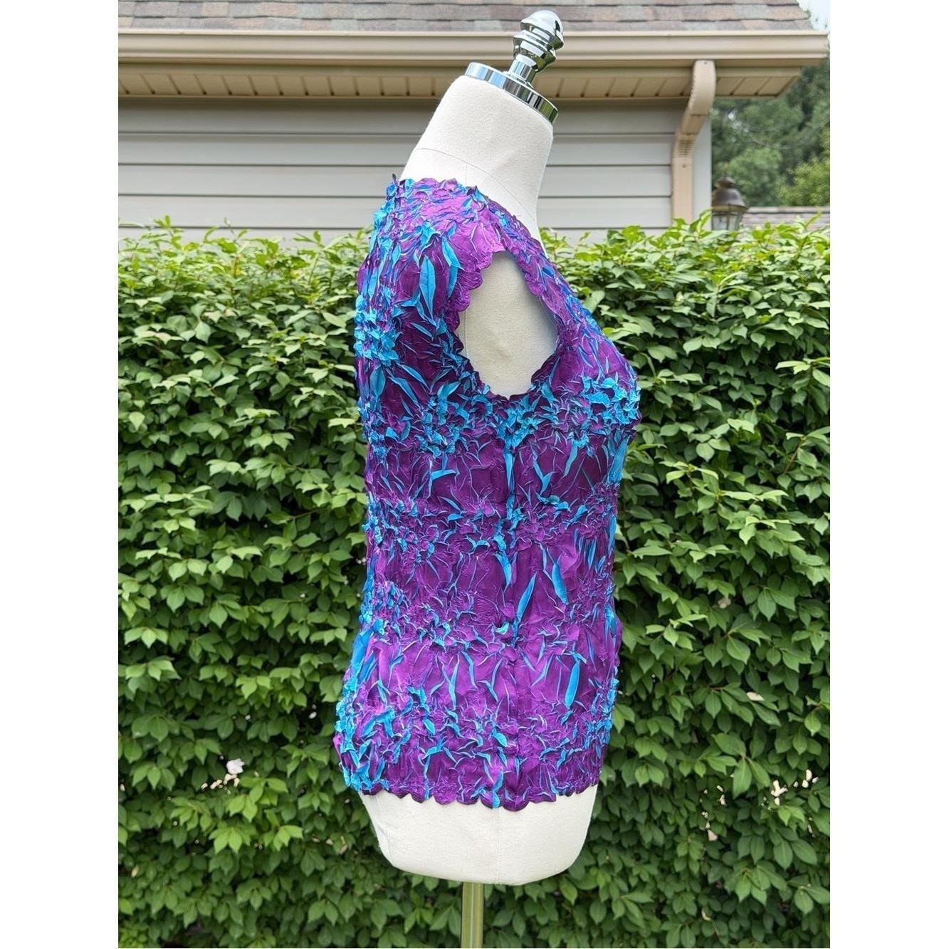 Vintage Y2K Origami Magic Crinkle Top Fairy Grunge Mermaid Rave Scene OSFM