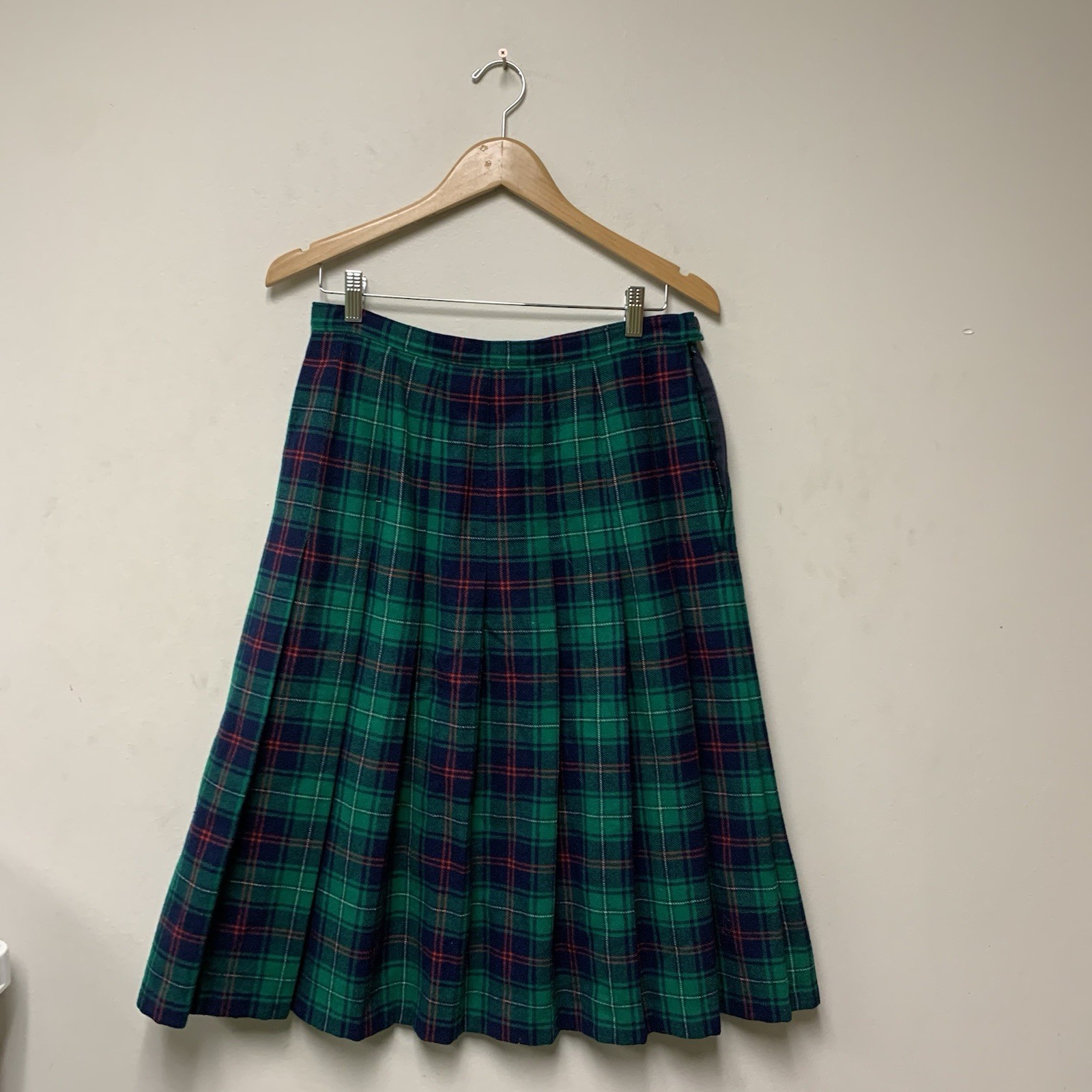 Pendleton Women’s 16 Skirt Pleated Plaid Tartan Vintage Wool 30” Waist
