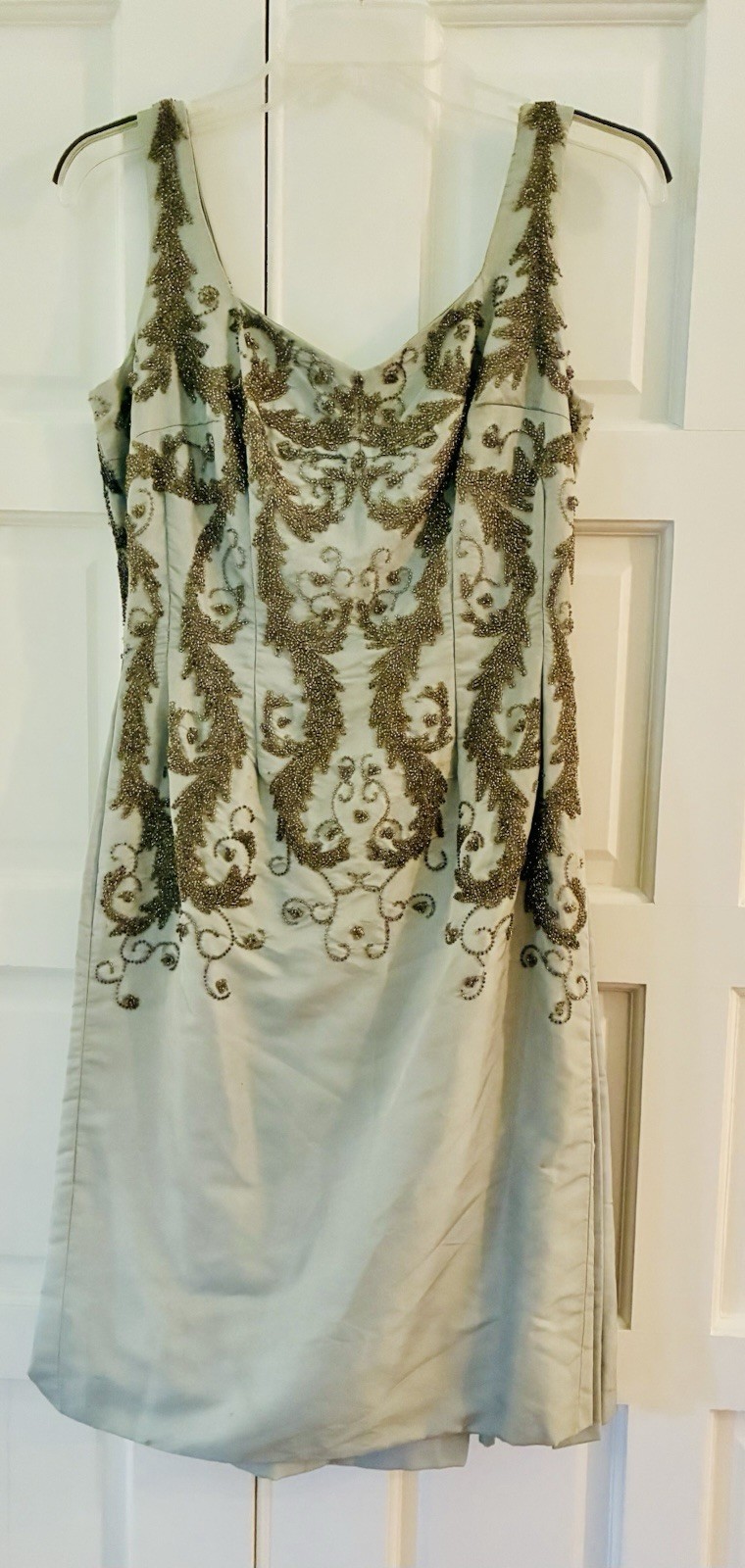 Vintage Town & Travel Waldorf-Astoria 1950’s beaded Silk Dress