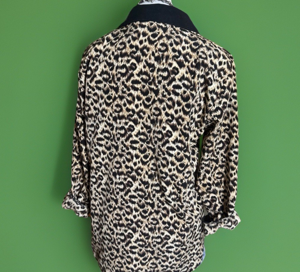 Leopard Vintage 80s/ 90s Oversized Blazer Dress Tunic | Mob Wife | Shoulder Pads