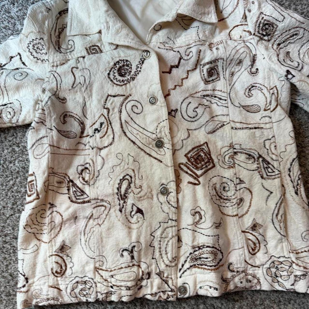Vintage Laura Ashley Embroidered Paisley Jacket Size Medium