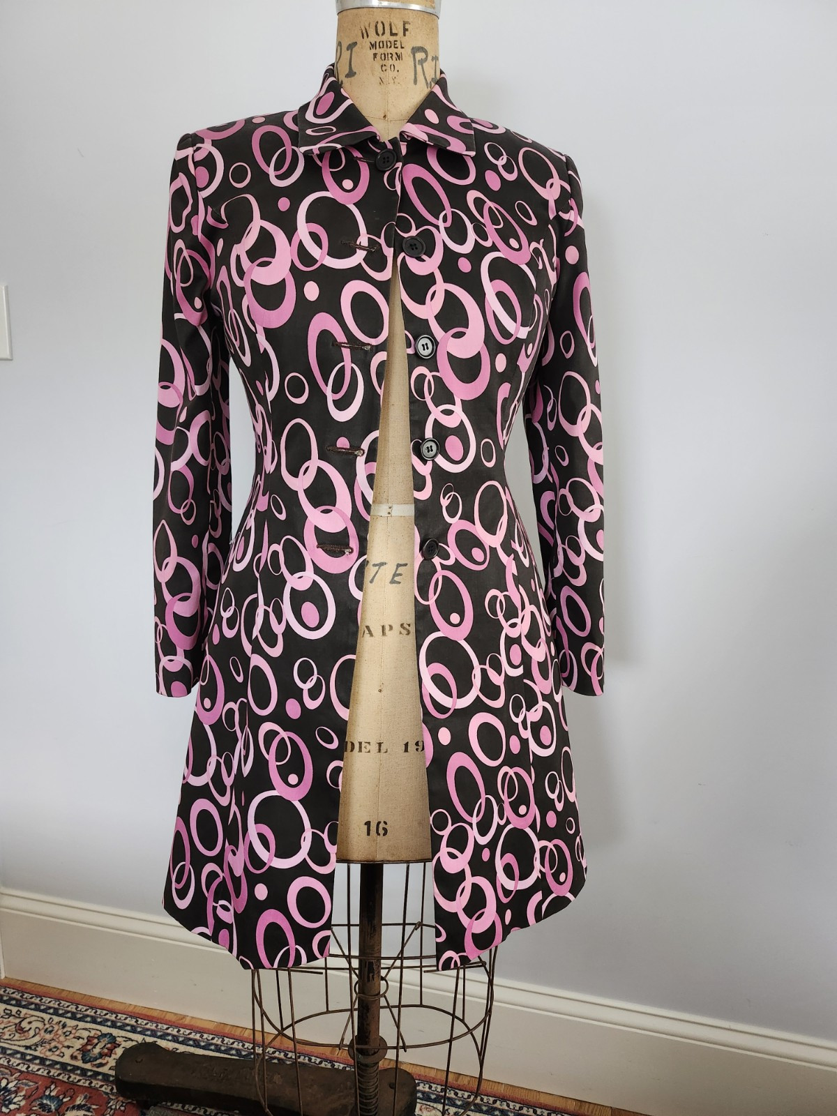 VTG DONNA RAE New York SZ 8 Coat Jacket Trendy Siren Chic Style Rare U.S.A