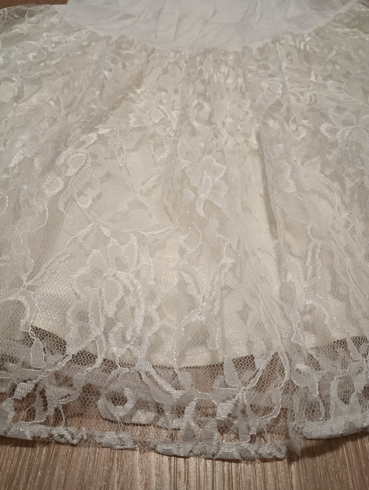 Vtg 80s Chantilly Lace Sequin TULLE Layered Skirt prom fit flare glam Dress S