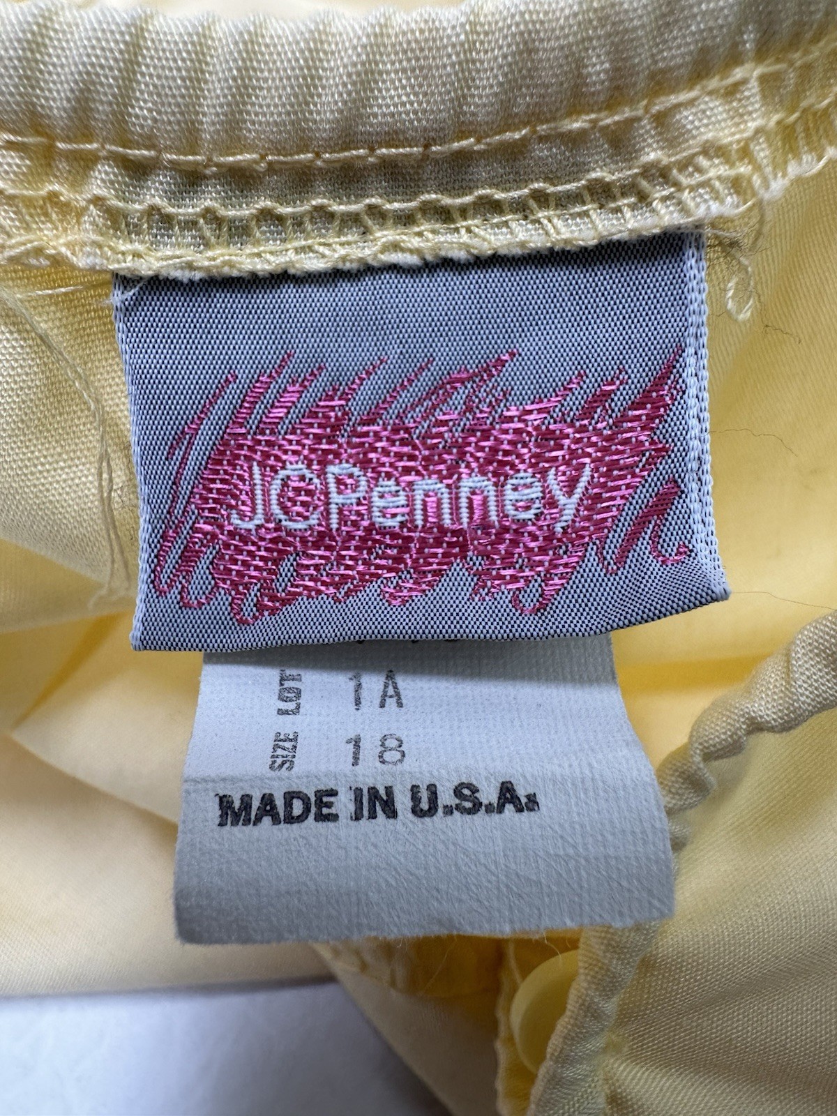 Vintage JC Penney Dress Womens Size 18 Midi Empire Waist Pintuck Bodice 70s