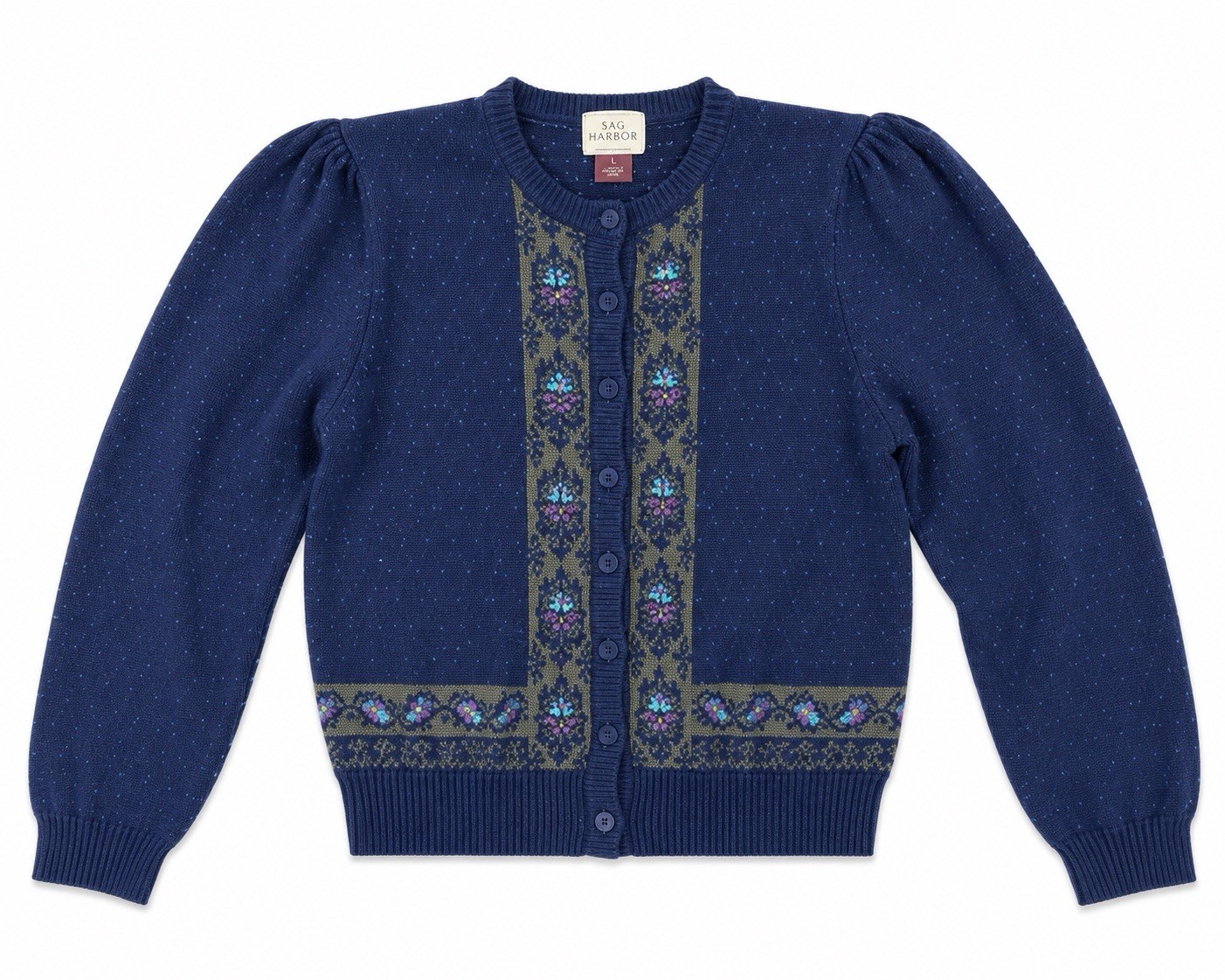 Vintage Susan Bristol 1980’s Hand Embroidered Preppy Romantic Sweater M