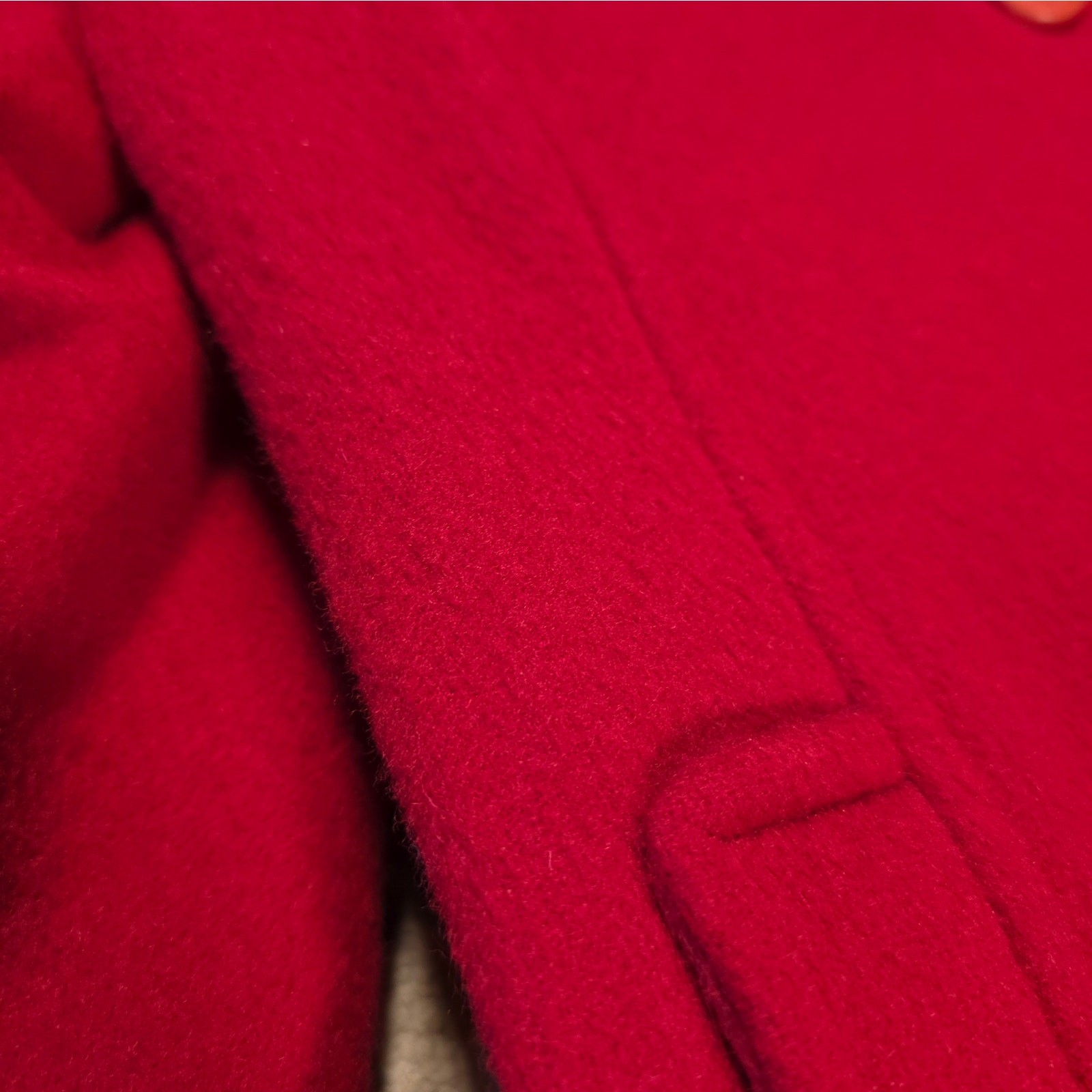 Vintage L.L. Bean 100% Lambswool Red Coat Women Size 8P Classic Staple Luxury