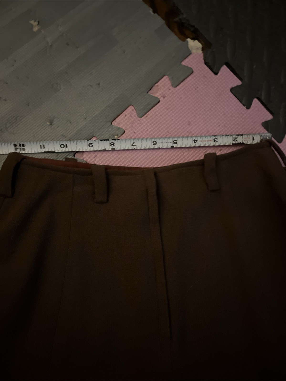 1950s handmd skirt 1950s, Lined, Light Brown, Flared W/ Belt Loops. Blouse 1984