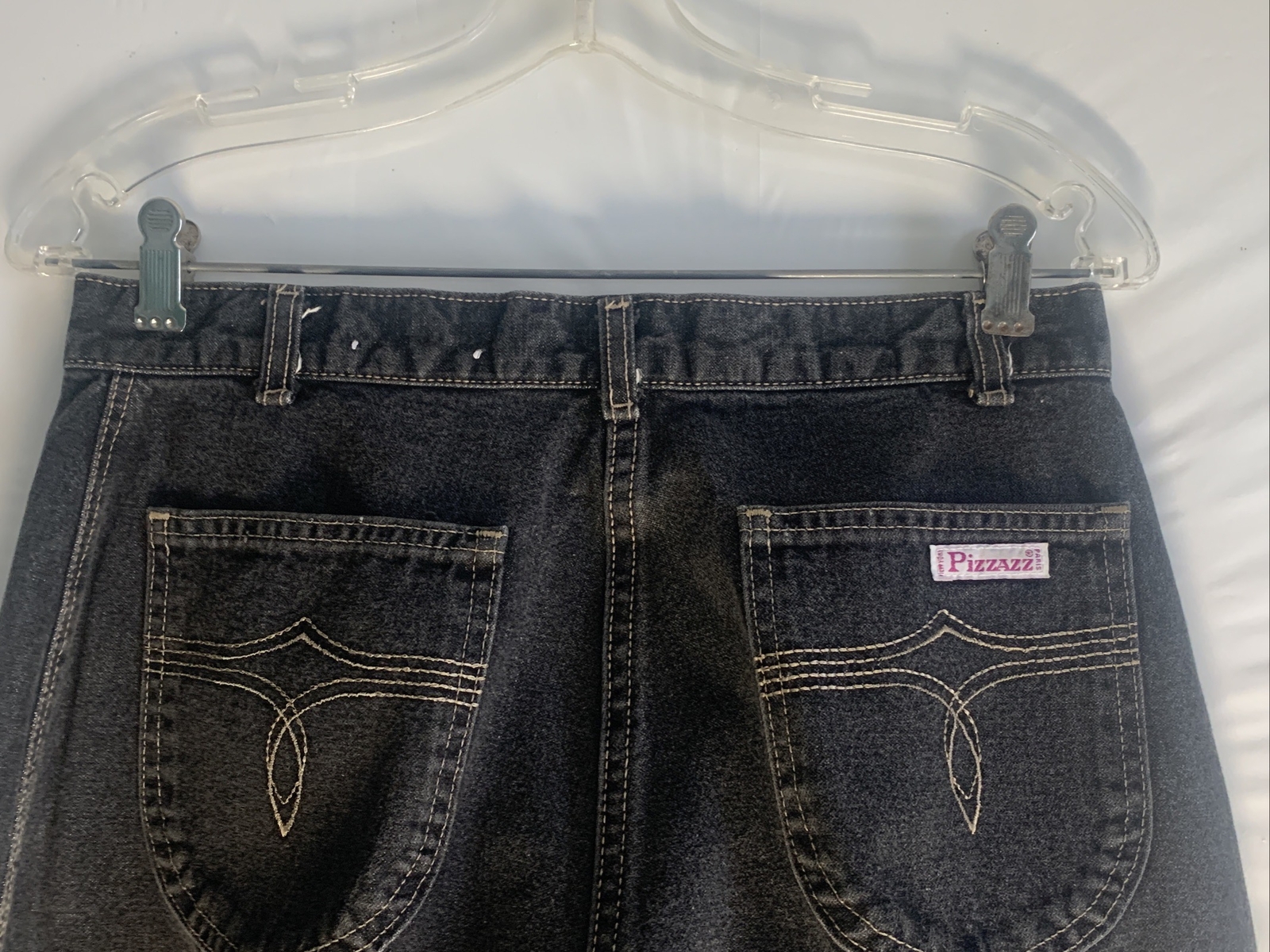 Pizzazz New York Paris Jeans Women Waist 28” X 29” Long Black