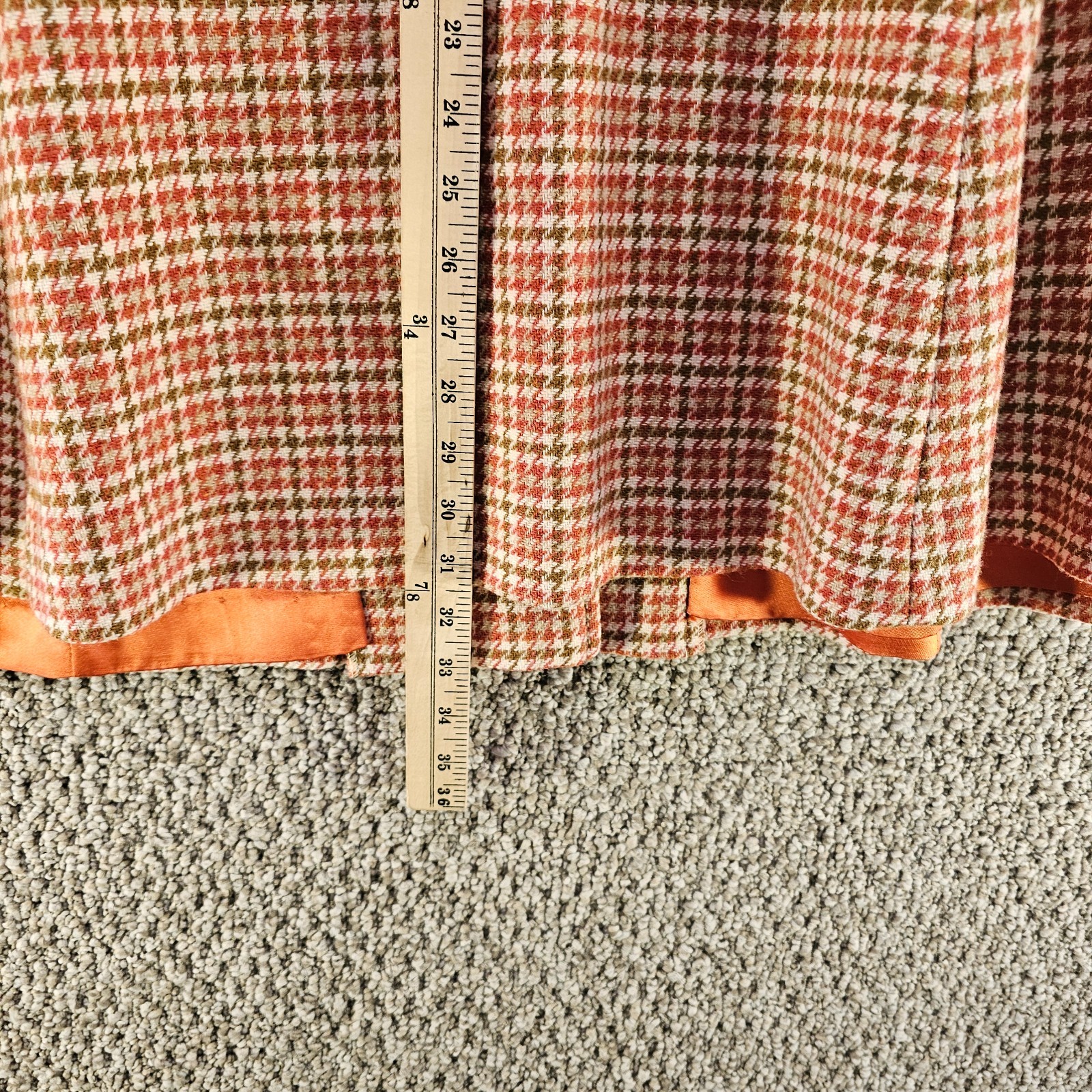 Vintage Pendleton Houndstooth Cape Jacket Womens Sz 14 Plaid Button Up