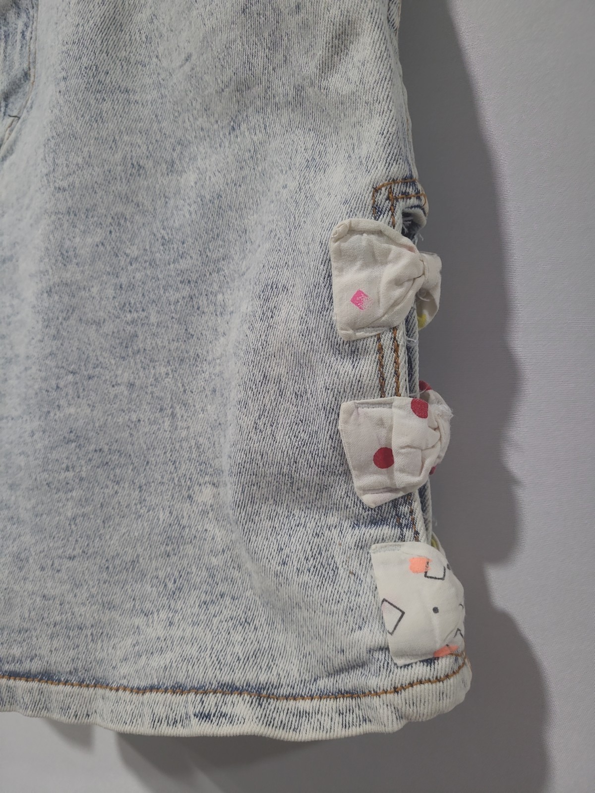 Vintage Golden Star High Rise Acid W Jean Shorts Junior 13/14 Lace Heart Inserts