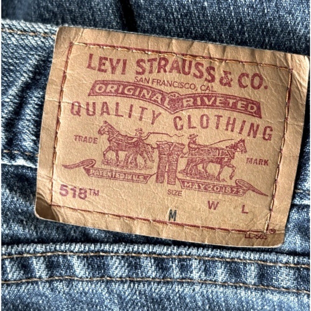 VTG Levi&rsquo;s 2001 518 Super-low Bootcut Made in USA 05/2001 Vintage Sz 7 Juniors