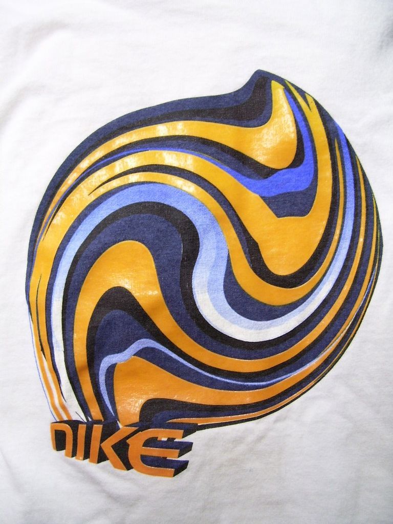 COOL VTG Nike Lollipop/Marble Swirl T-shirt Pinwheel Graphics, Red Tag Small