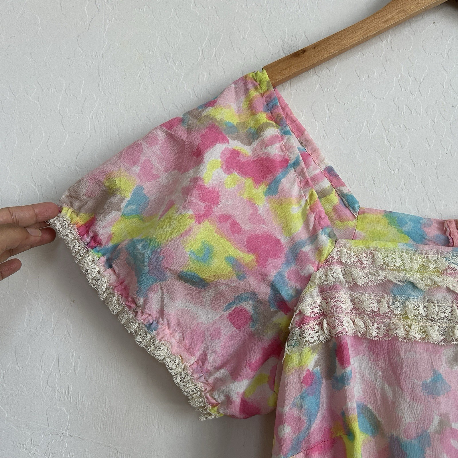 Faye Creations Vintage Dress Square Dance Patio 50s Ruffles Colorful Floral