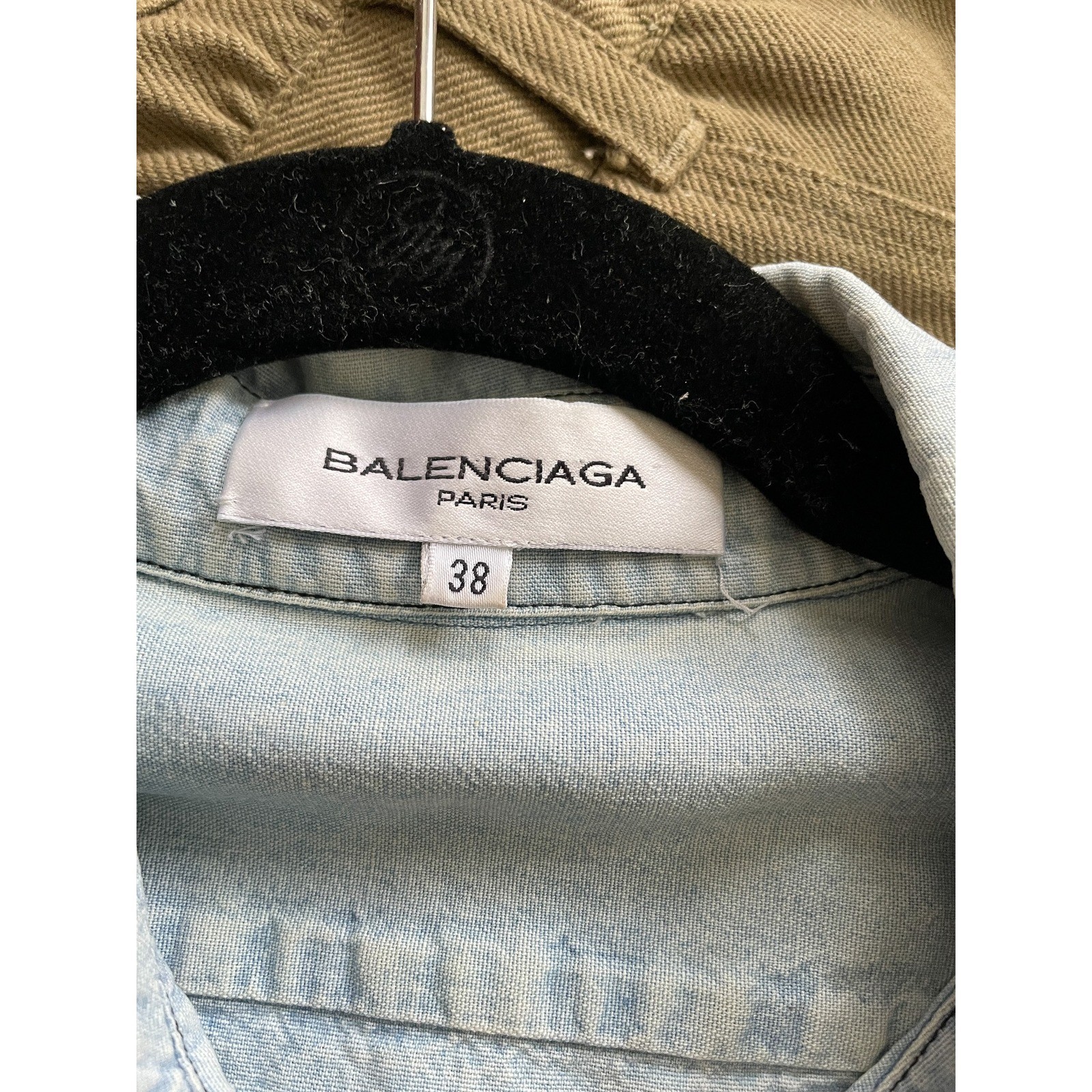 Balenciaga Fall 2002 Nicolas Ghesquiere Archive Denim Shirt Light Wash 38
