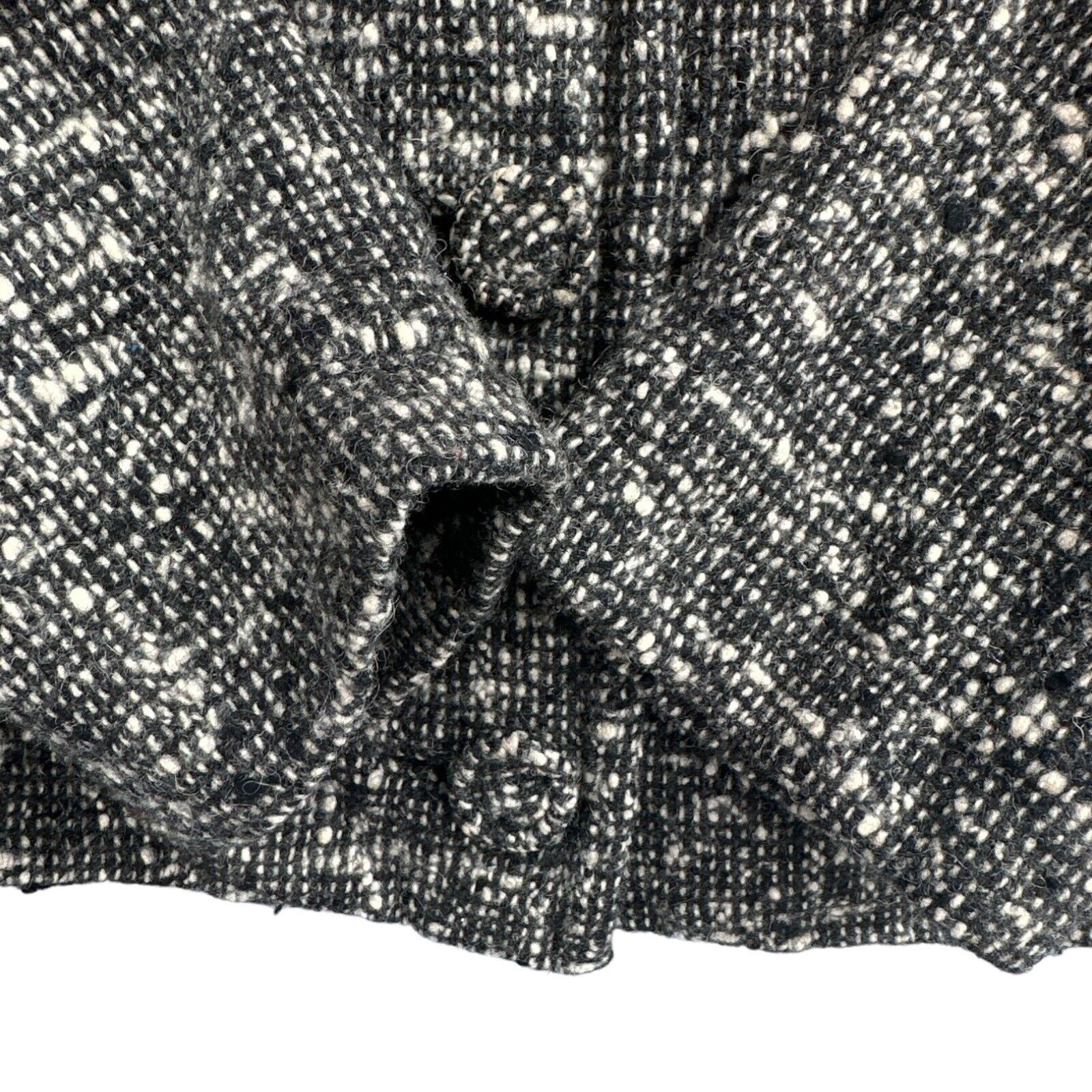 VTG Pendleton Blazer Jacket Wool Tweed Lg Black White Bolero Business Preppy USA
