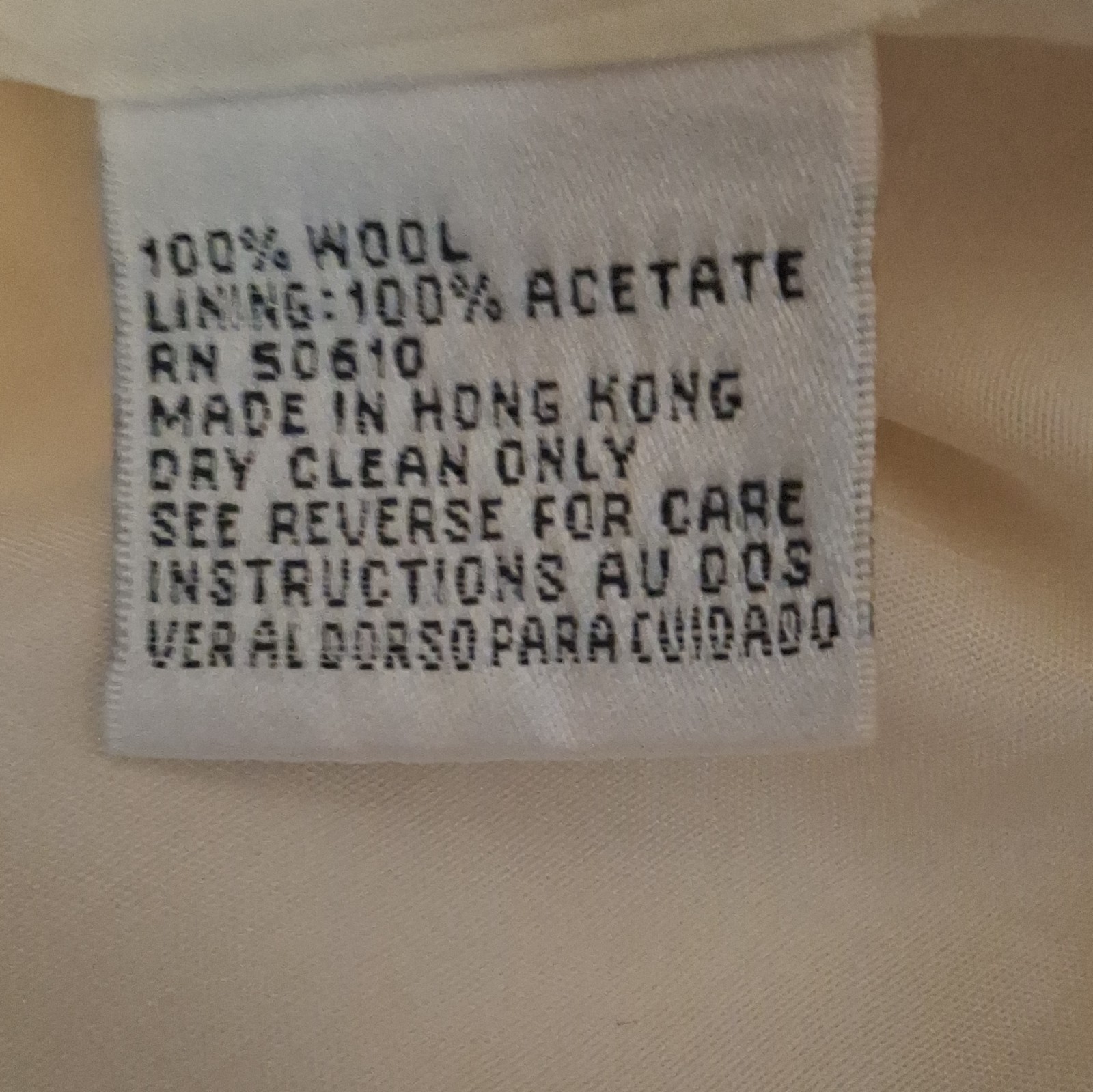 Albert Nipon Vintage Evening Wool Blazer Ivory Embellished Bow Size 14
