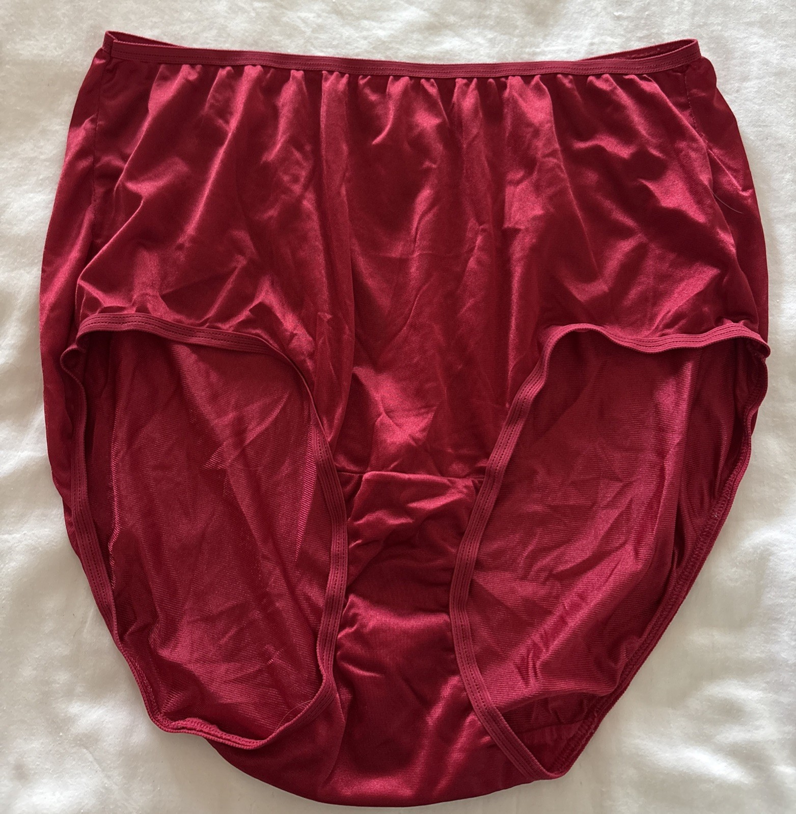 Fruit Of The Loom Fit For 10 3XL Satin Granny High Waist Bikini Panty Underwear