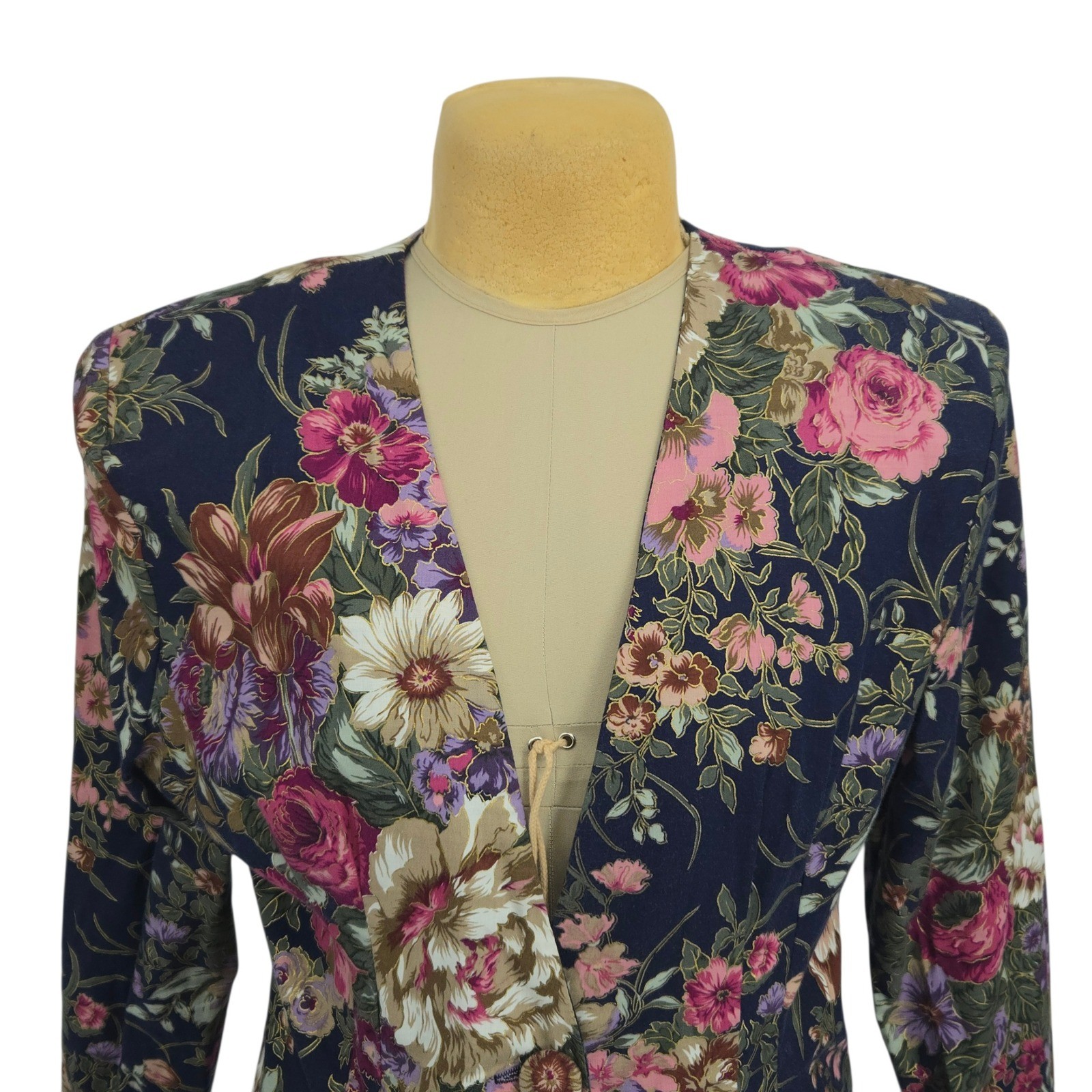Just In Thyme Ltd Dress and Jacket Set Women Size 14 Floral 2 Piece Vintage 90s