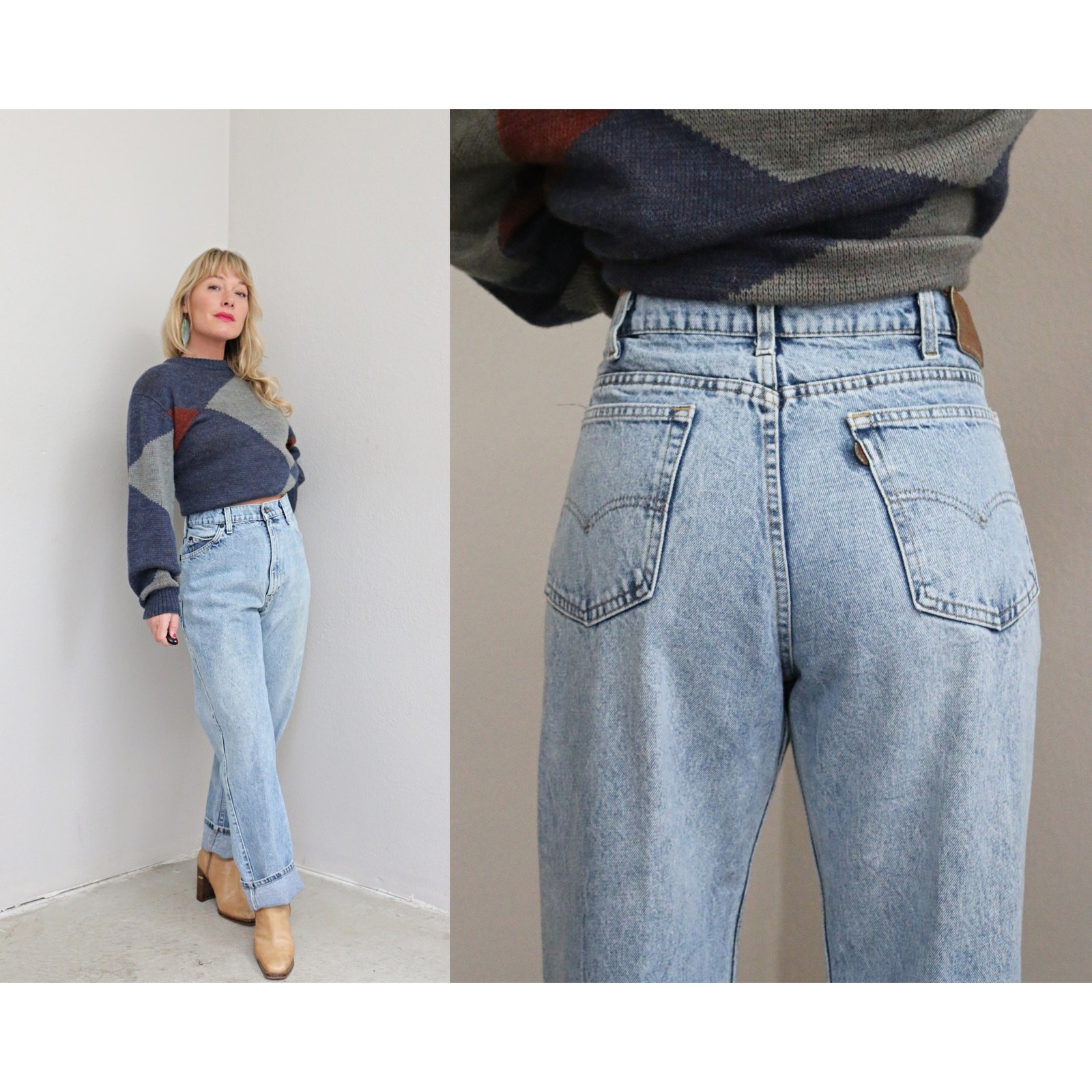 1980&rsquo;s Vintage Levi&rsquo;s Baggy Fit 840 Jeans ~ Women&rsquo;s LG XL 36&Prime; to 37&Prime; ~ Men&rsquo;s LG