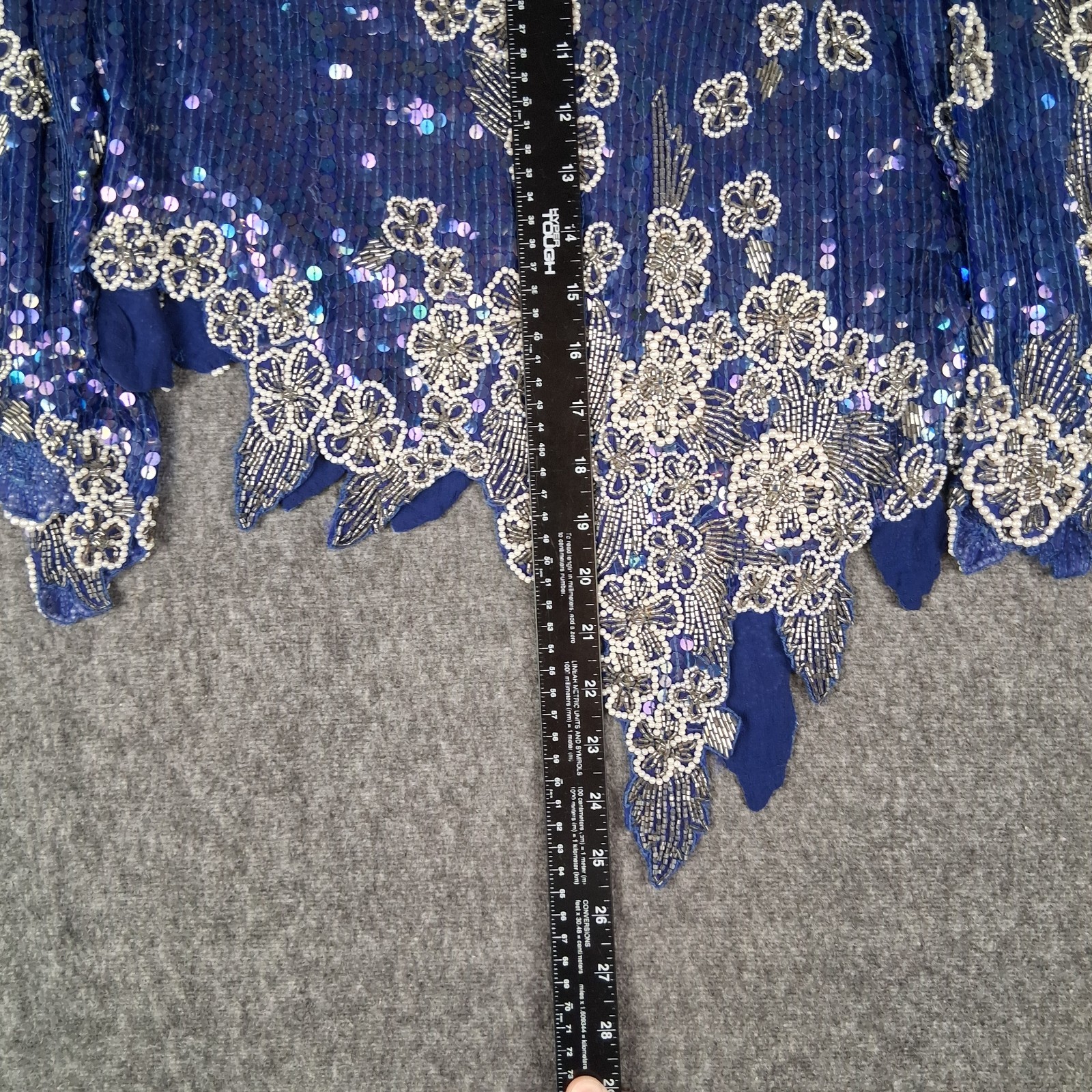 VTG Gatsby Flapper Evening Top Skirt Set Sequin 100% Silk Sz M Elegant India