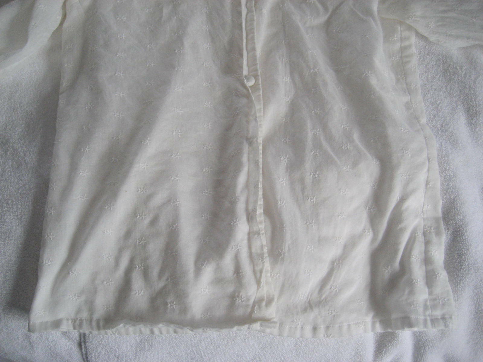 1980s Cullinane White Large Ruffle Collar Fluttery Romantic Blouse Shirt Sz 8-10