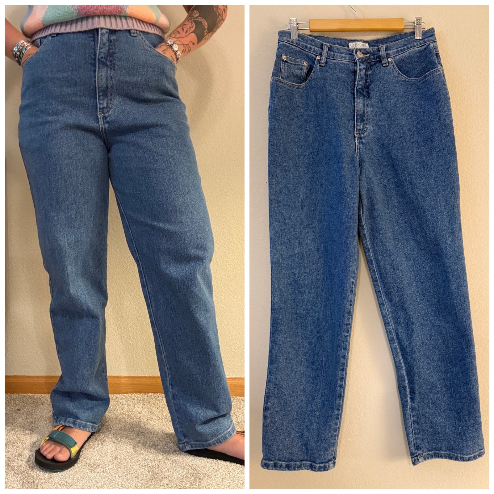Vintage Cherokee 90s Straight Leg High Rise Mom Jeans 30