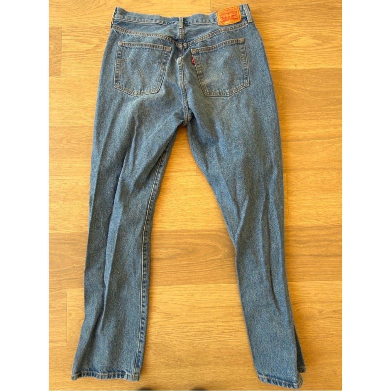 Special Anniversary Edition Levi&rsquo;s Blue Straight Leg Jeans with Heart Patch