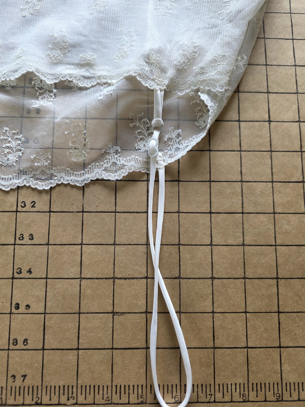 YSL Lingerie Satin Camisole 34 Embroidered Logo, Lace Trim, Vintage Made France