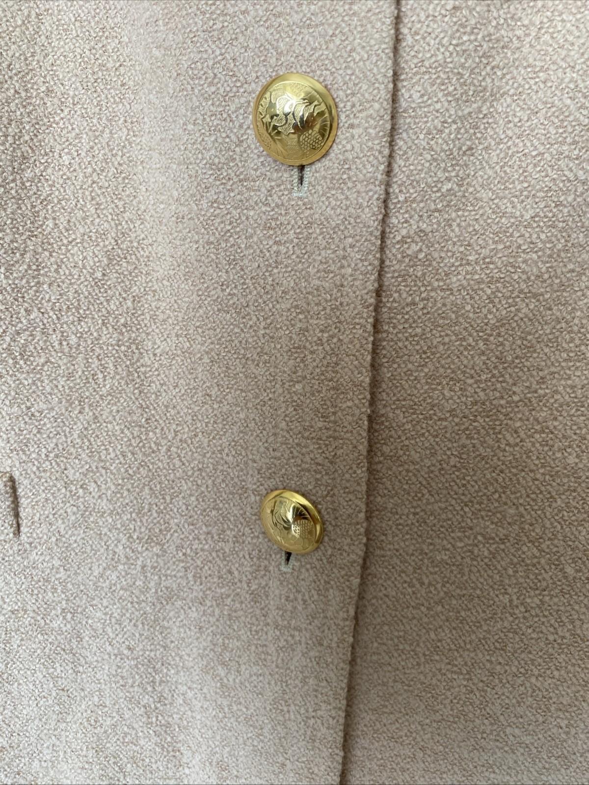 ESCADA Women’s SZ 44 Nubby Leopard Camel Beige Jacket & Skirt Vintage 2 PC Suit