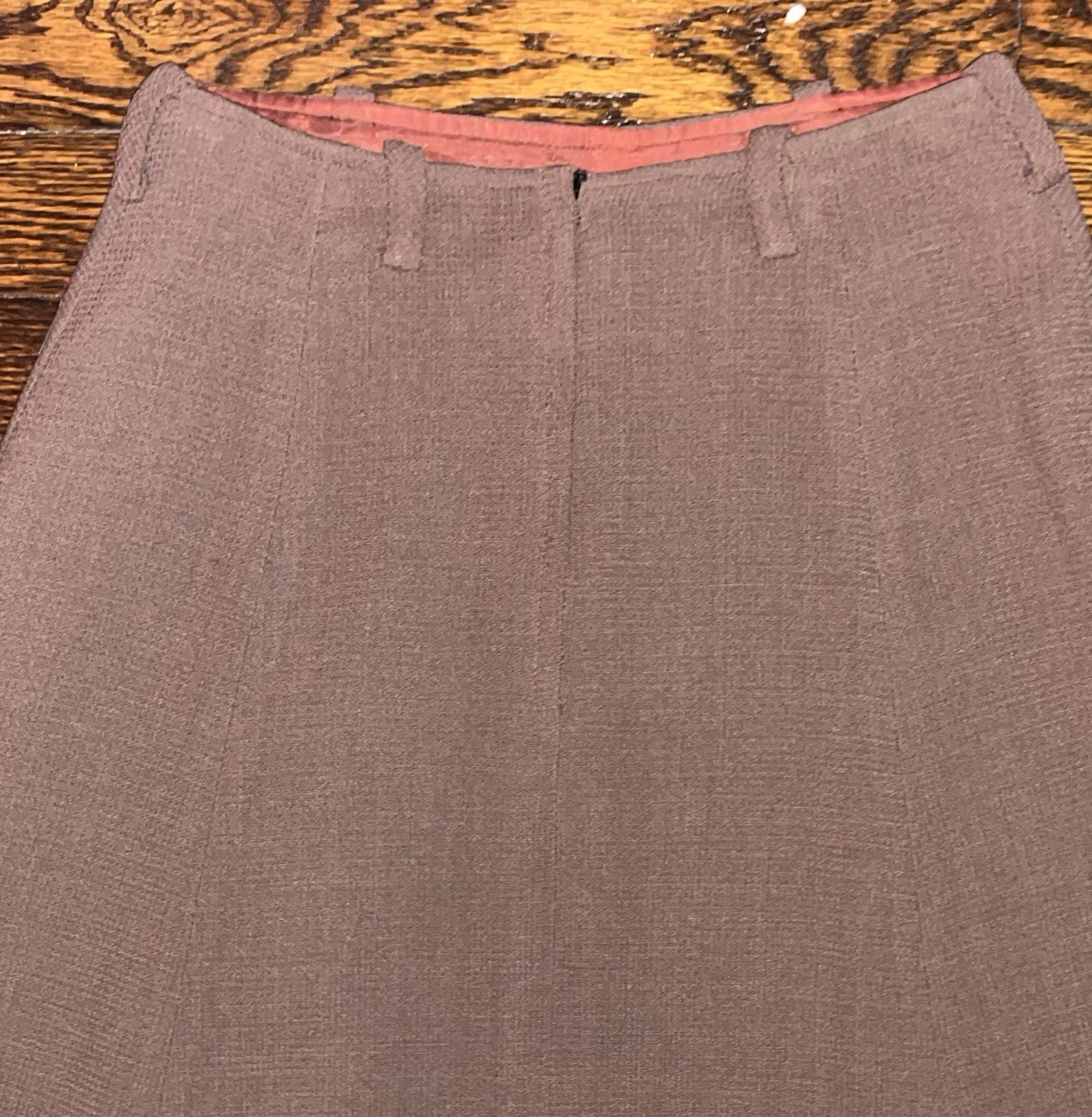 1950s handmd skirt 1950s, Lined, Light Brown, Flared W/ Belt Loops. Blouse 1984