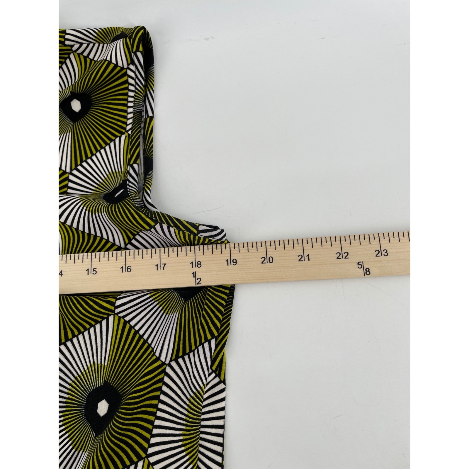 Mod Retro Sleeveless Top Womens Large Green Indie 60s 70s 80s Psychedelic Bold