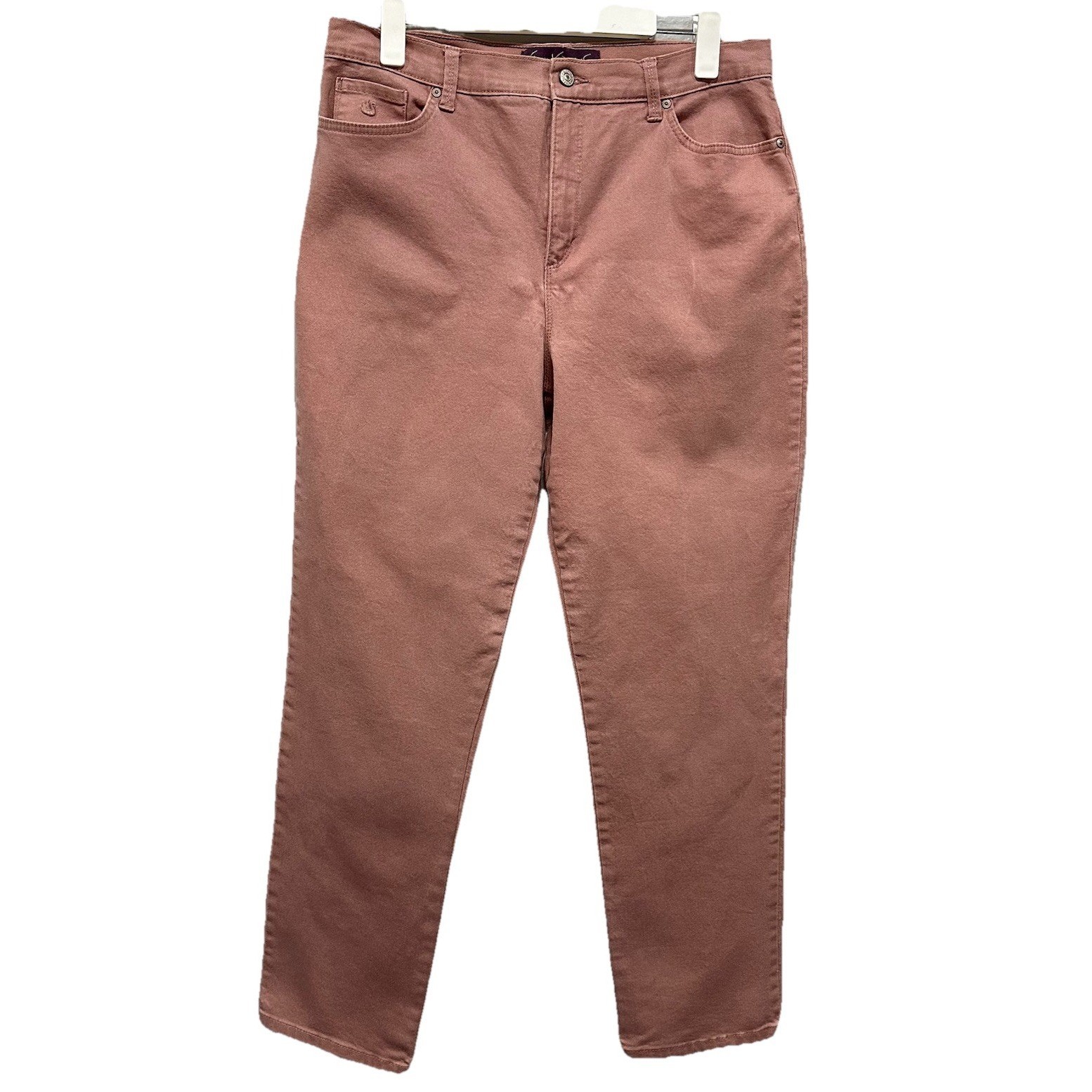 Gloria Vanderbilt Pants Womens Sz 14 Rose Blush 5 Pockets Zip & Button Straight