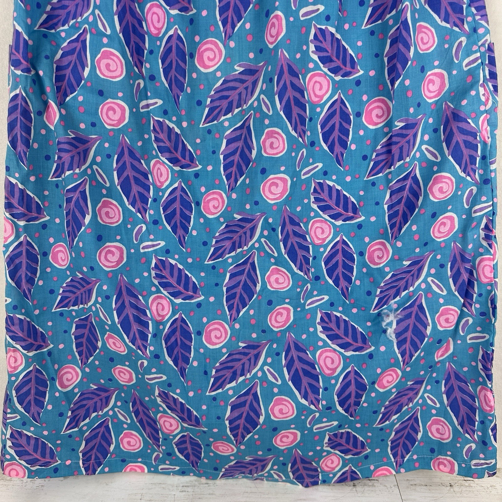 Vintage Court Street Floral House Dress Robe Snap Front Size M Pockets Bohemian