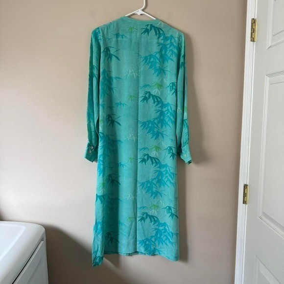 Vintage 70 / 80s bright blue 100% silk dress AS IS mod shift belt