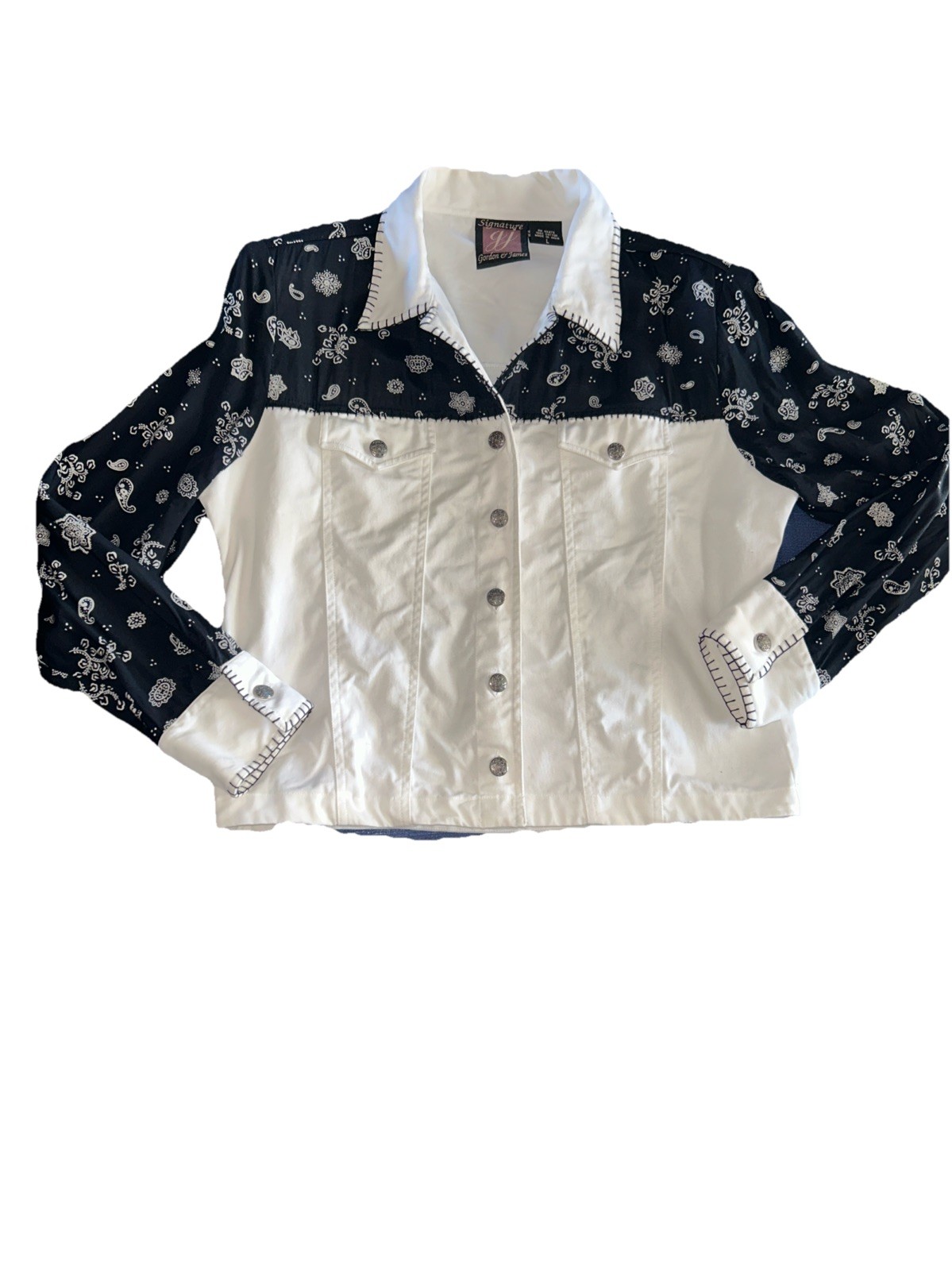 Vintage Gordon & James Jacket And Skirt Women’s Large Bandana Print Western Wear