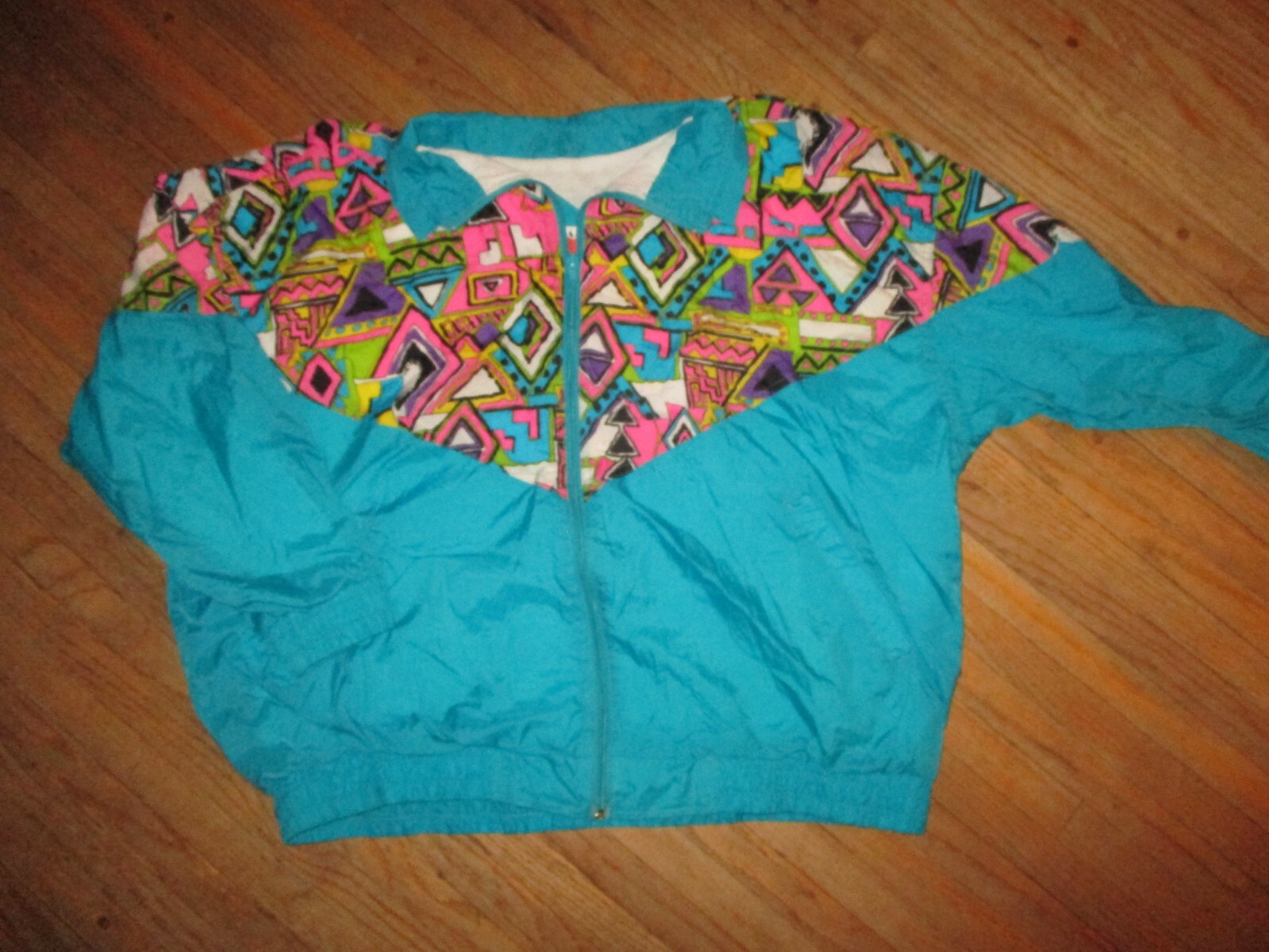 vtg 80s 90s EVE SPORT LADIES NYLON WINDBREAKER Warm-Up Jacket WOMEN&rsquo;S 22W