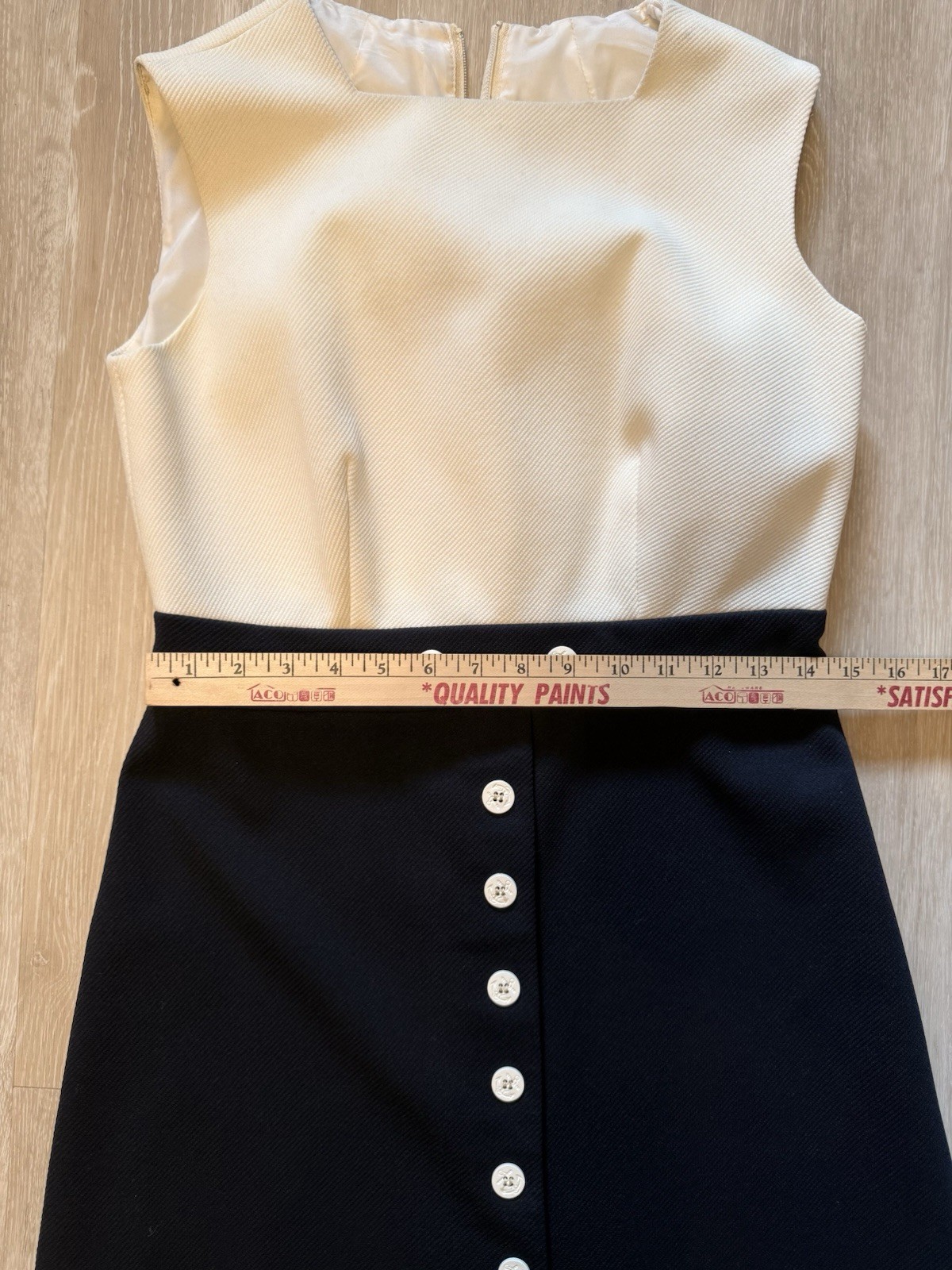 vintage navy polyester sailor suit-dress and jacket- by Caron of Chicago Size 10