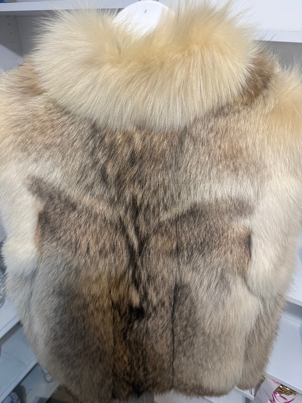 Authentic Mink & Fox Custom Made Trim Fur Vest M/L