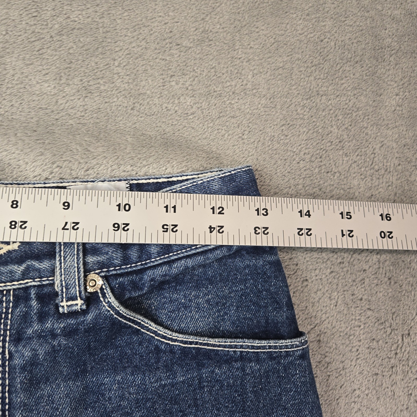 Vintage 70s 80s Lawman Jeans 30 XL Hemmed (~26&Prime;x27&Prime;) Blue Fade Denim 100% Cotton