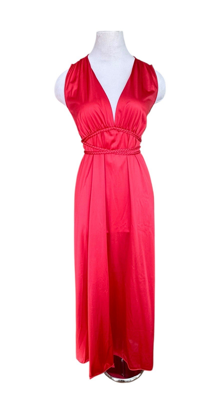 STUNNING 1970s Vanity Fair Greek Roman Goddess Gown Sz 32 (M)