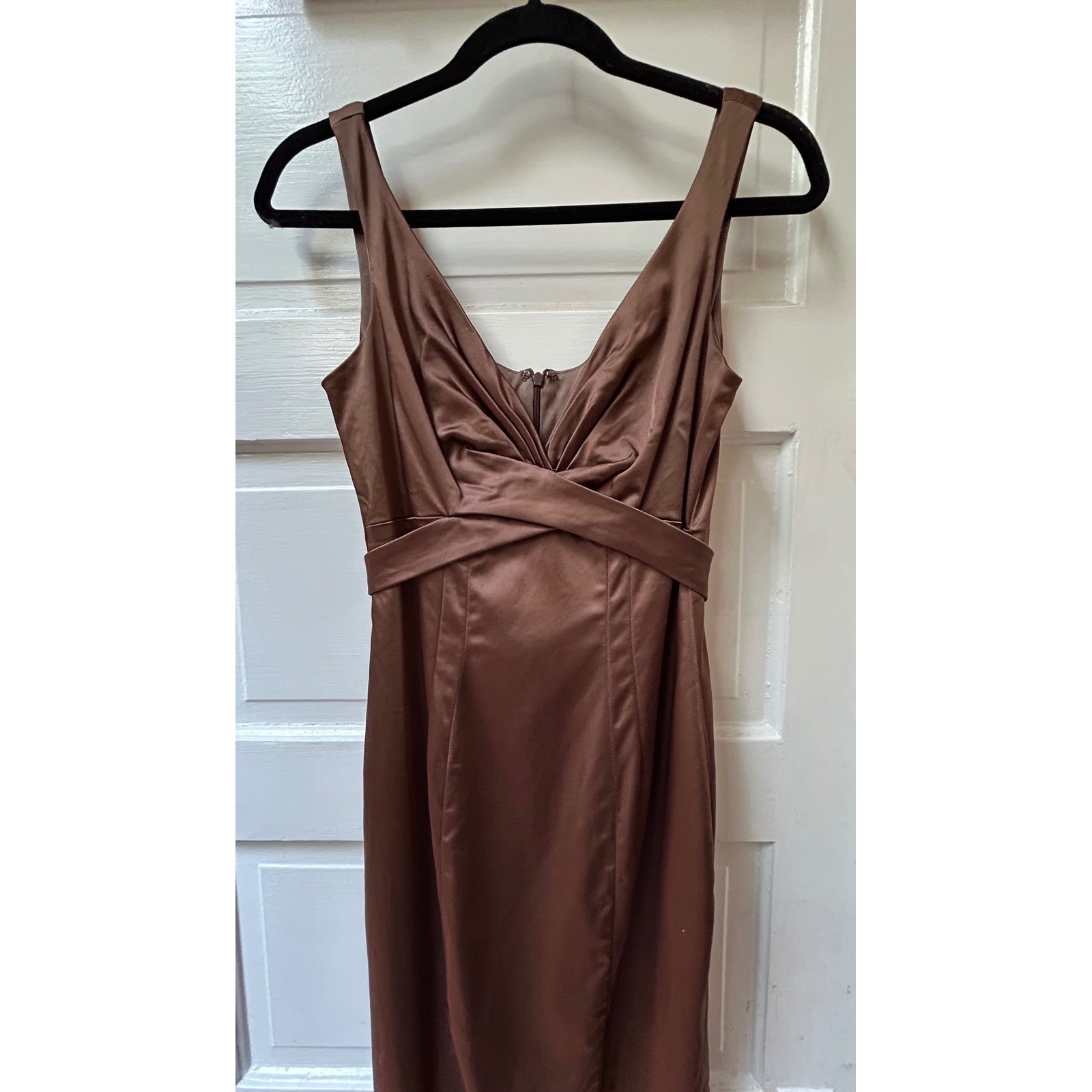 Cache Copper/Brown Bodycon Midi Dress Size 8 Vintage!