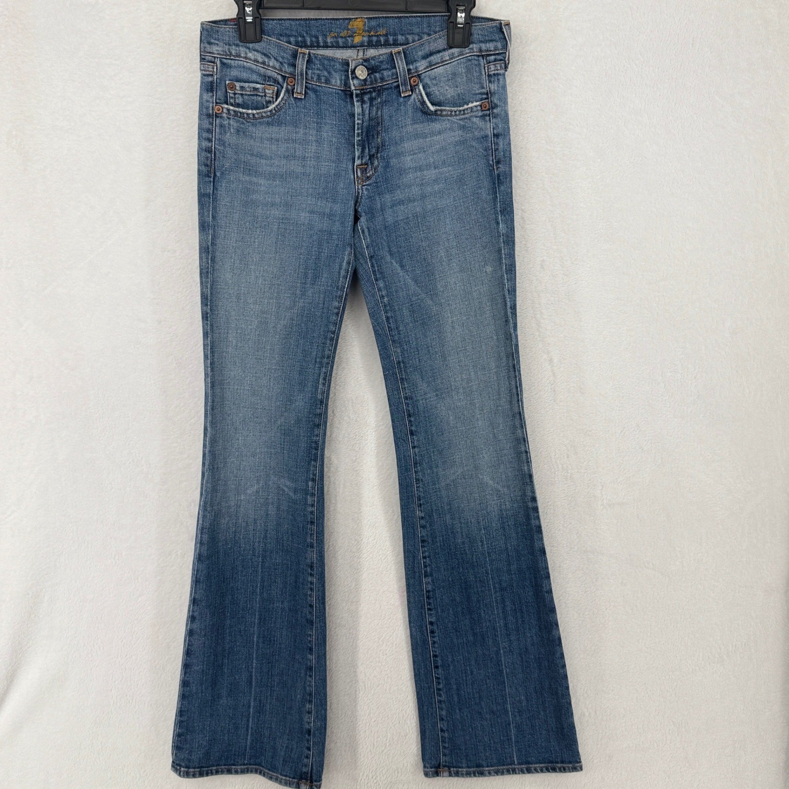 Vintage Y2K 7 For All Mankind Low Rise Boot Cut Flare Jeans Women&rsquo;s 27 Retro